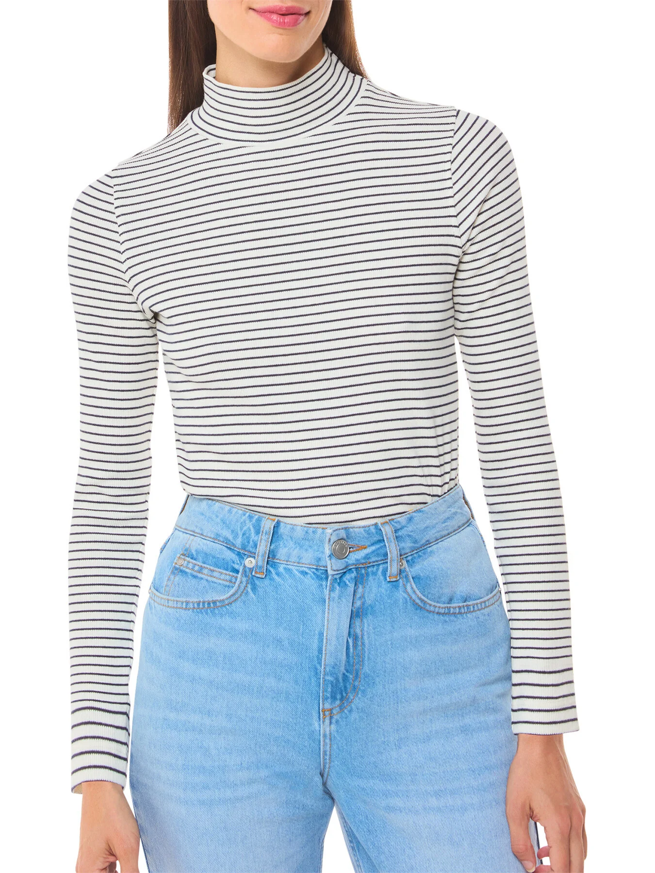 Stripe Rib Detail Polo - Image 2