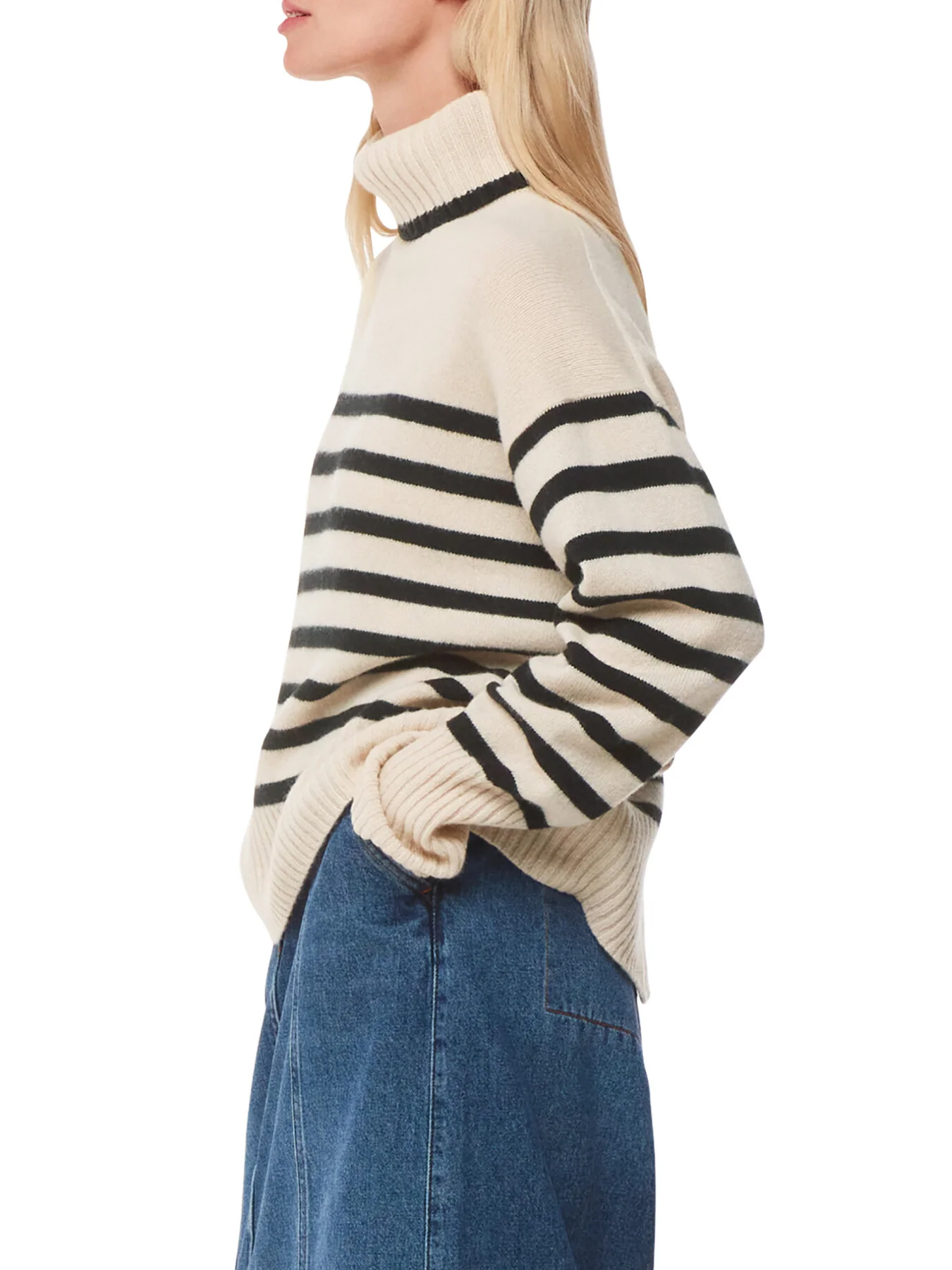 Stripe Wool Roll Neck - Image 2