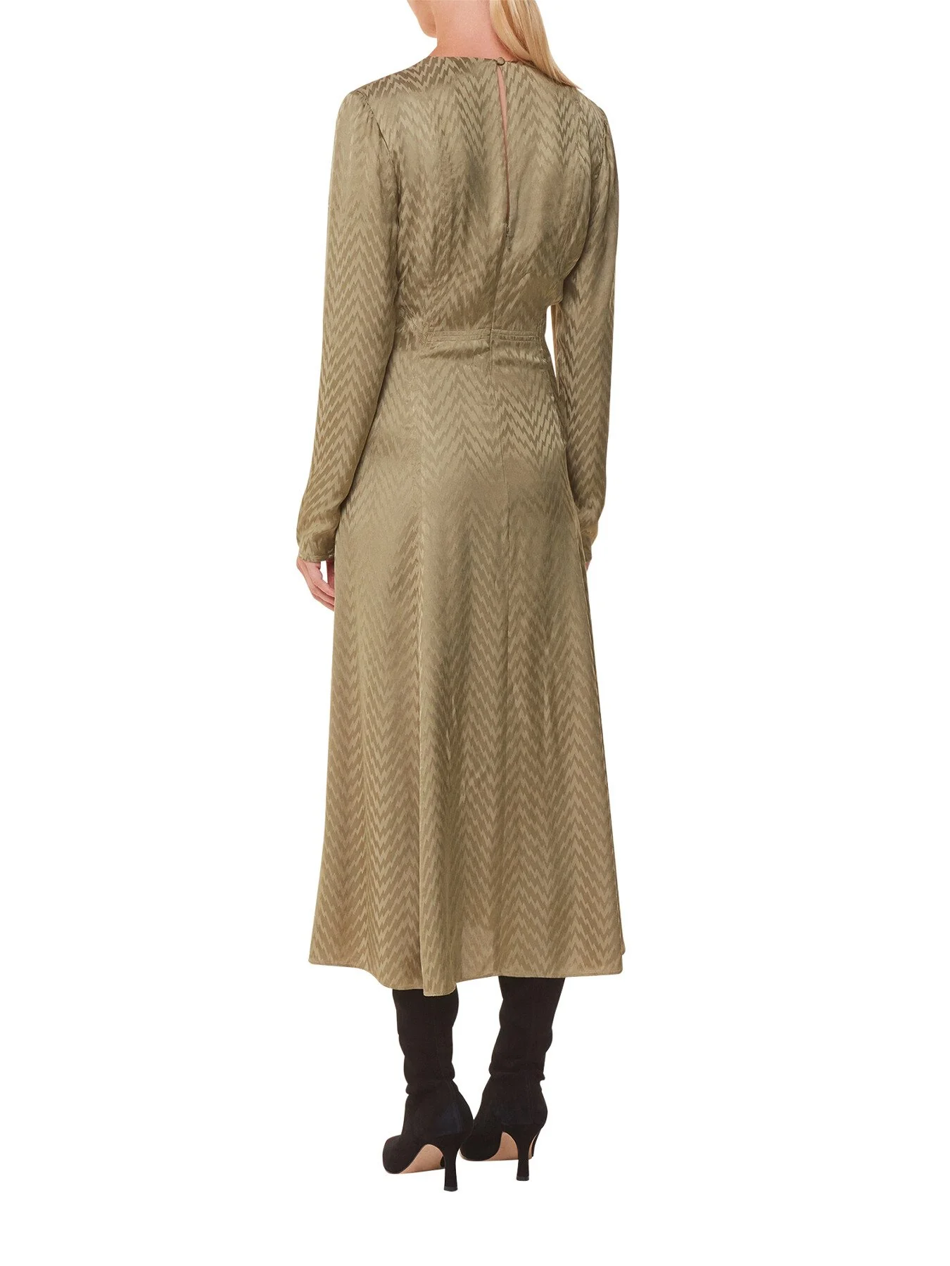 Jacquard Zig Zag Print Dress - Image 3