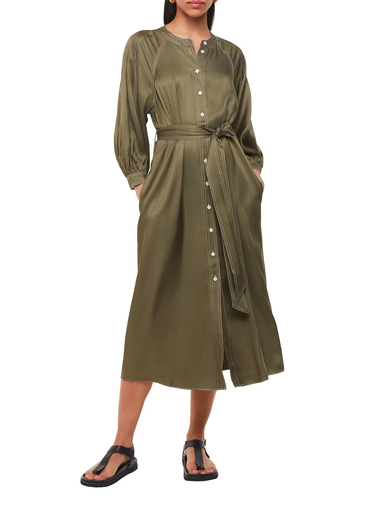 Mabel Topstitch Dress - Image 2
