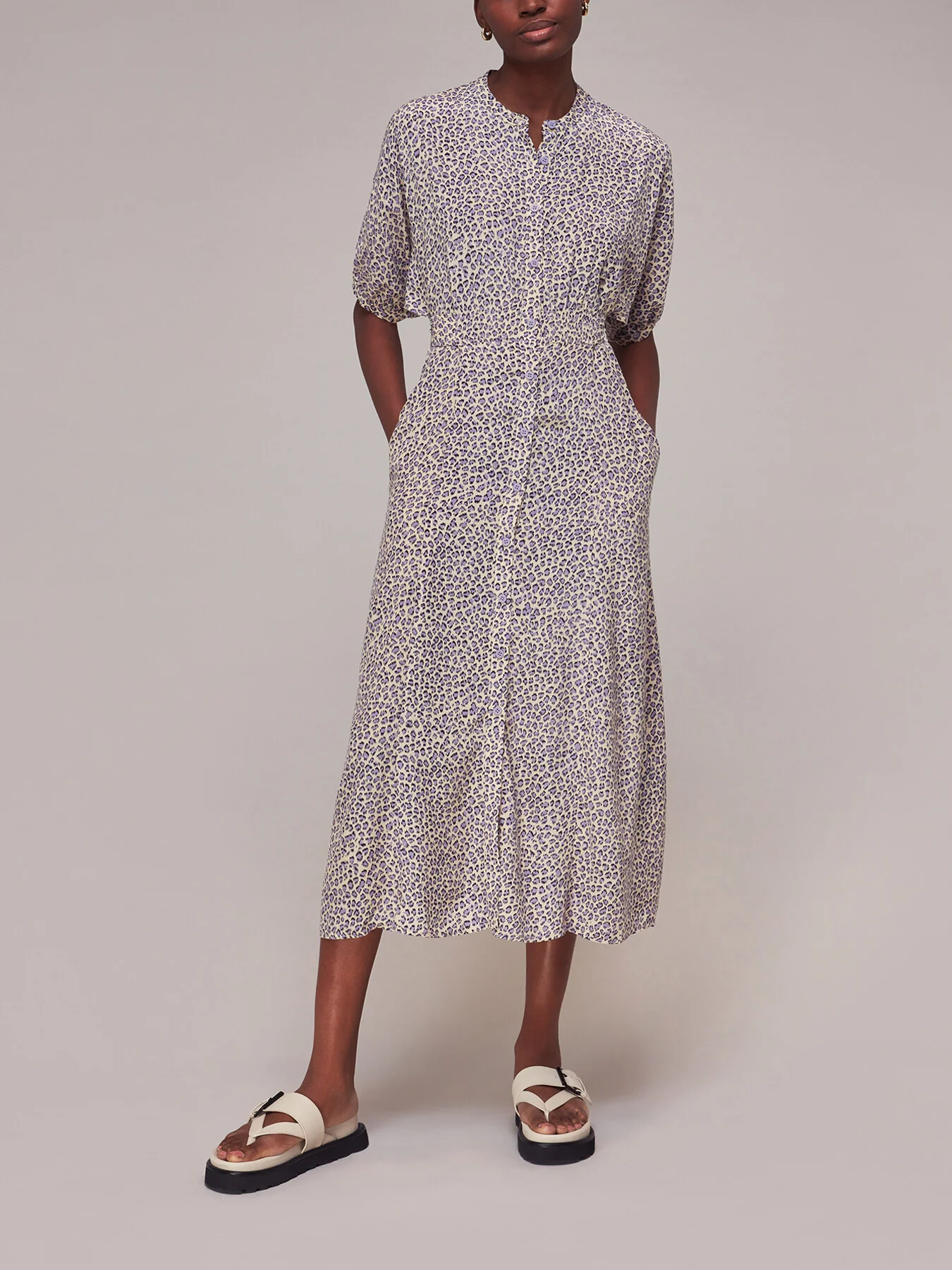 Dashed Leopard Midi Dress - Image 2