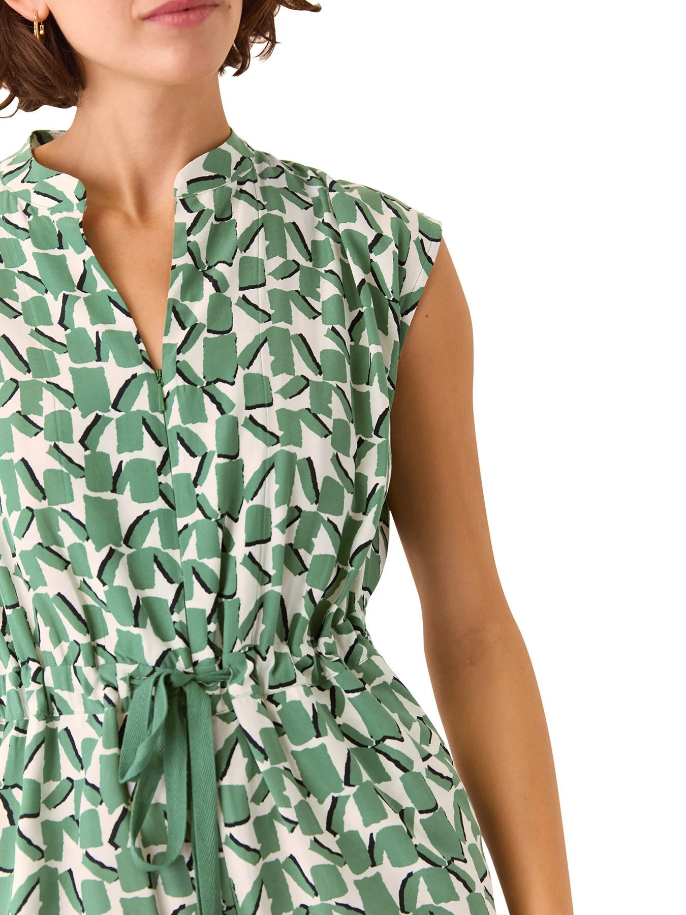 Ivory/Multi Abstract Squares Jumpsuit - Image 2