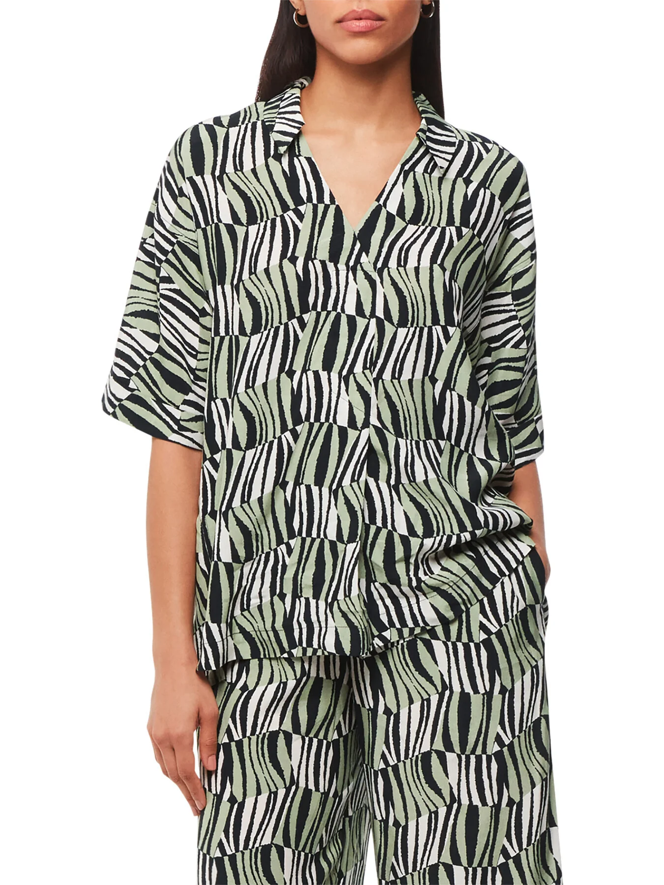 Checkerboard Tiger Boxy Shirt - Image 2