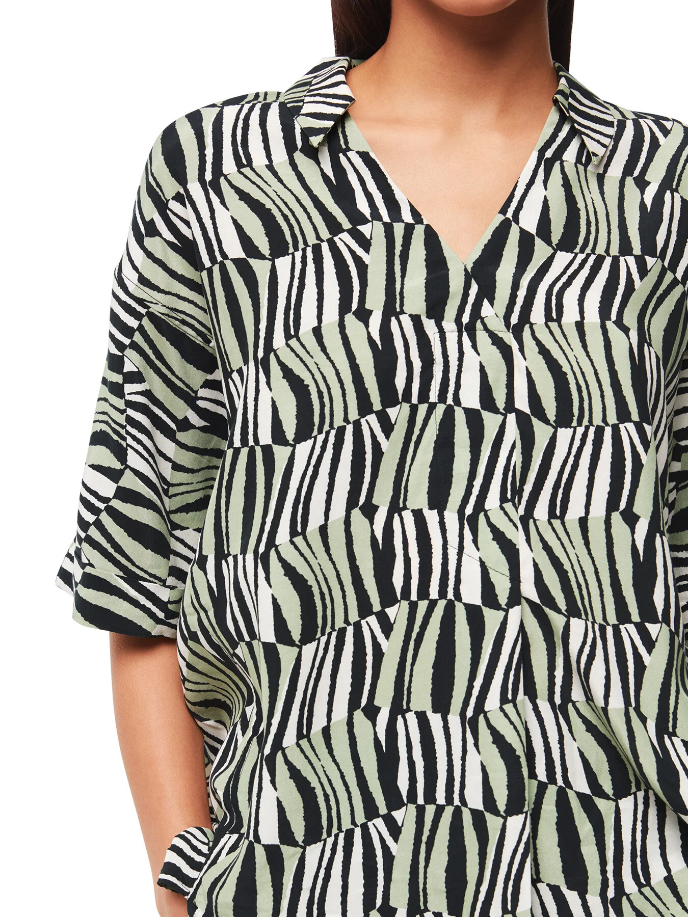 Checkerboard Tiger Boxy Shirt - Image 4