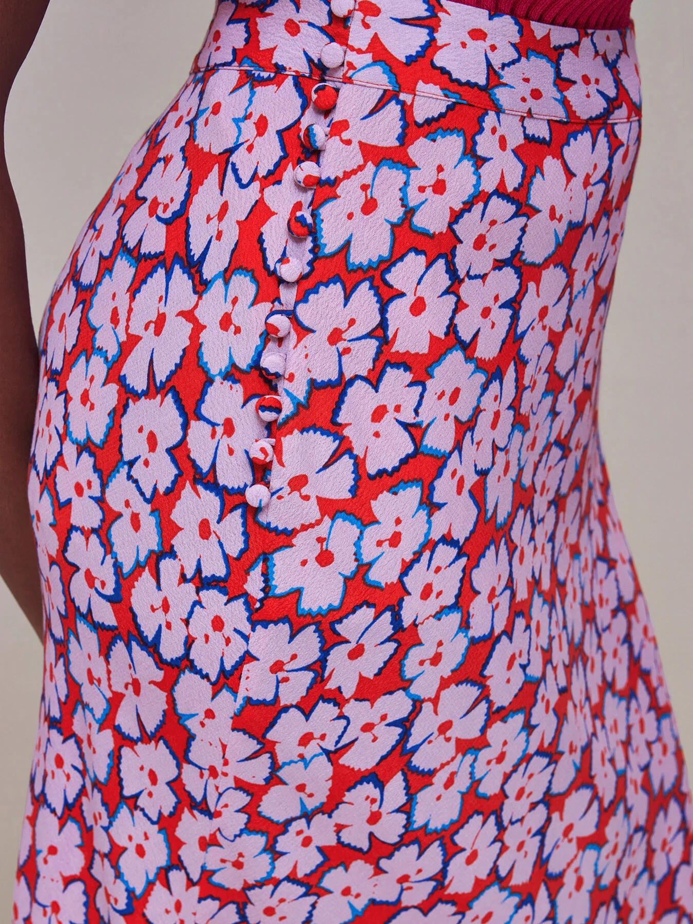 Farfalle Print Bias Cut Skirt - Image 5