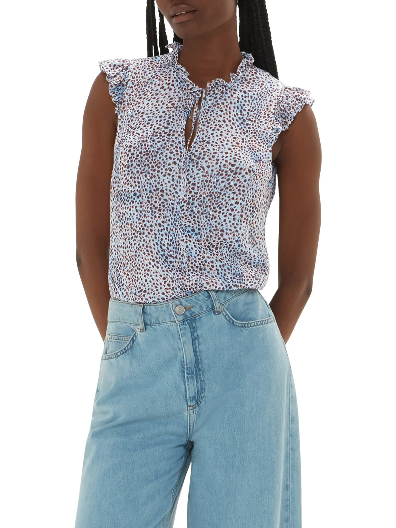 Ink Spot Frill Blouse - Image 4