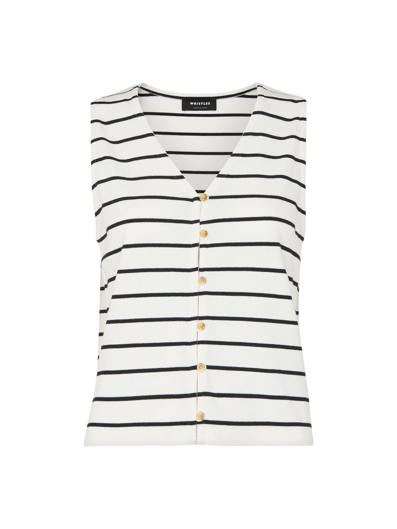 Stripe Button Front Tank