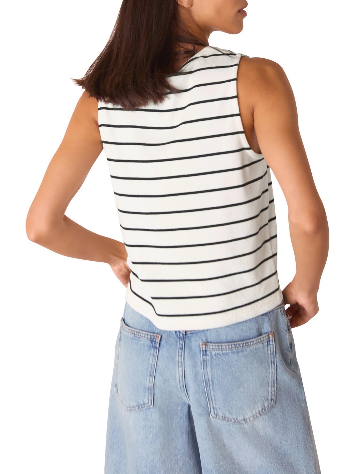 Stripe Button Front Tank - Image 3
