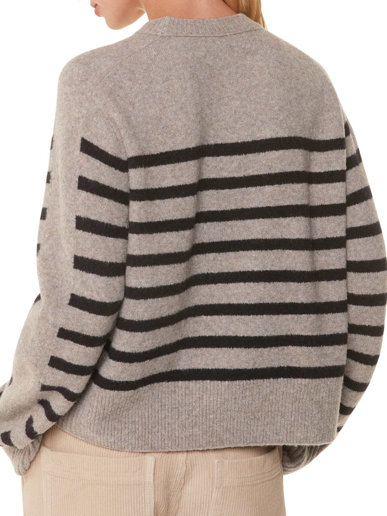Wool Mix Stripe Contrast Knit - Image 3