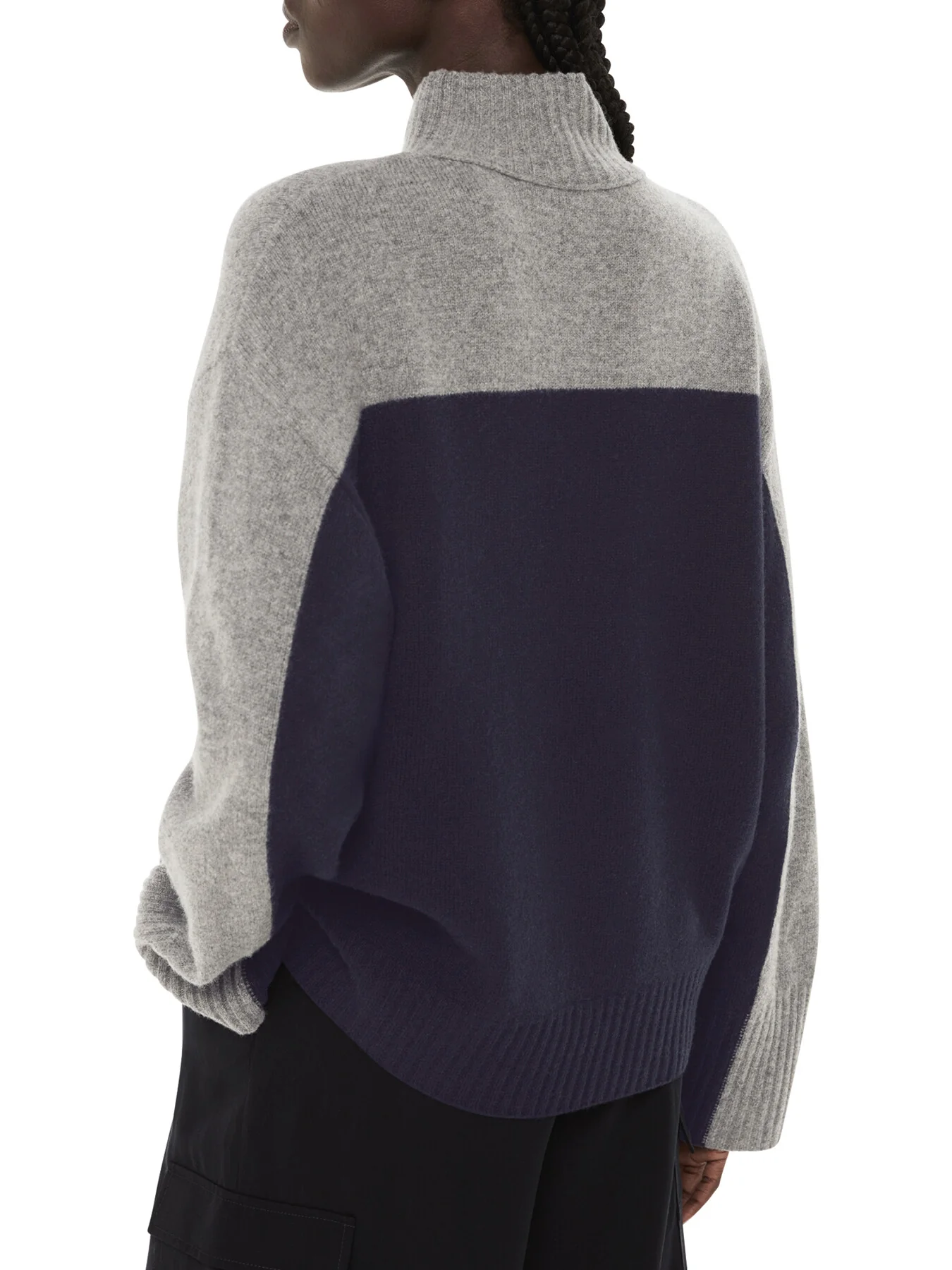 Wool Colour Block Funnel Neck - Image 3