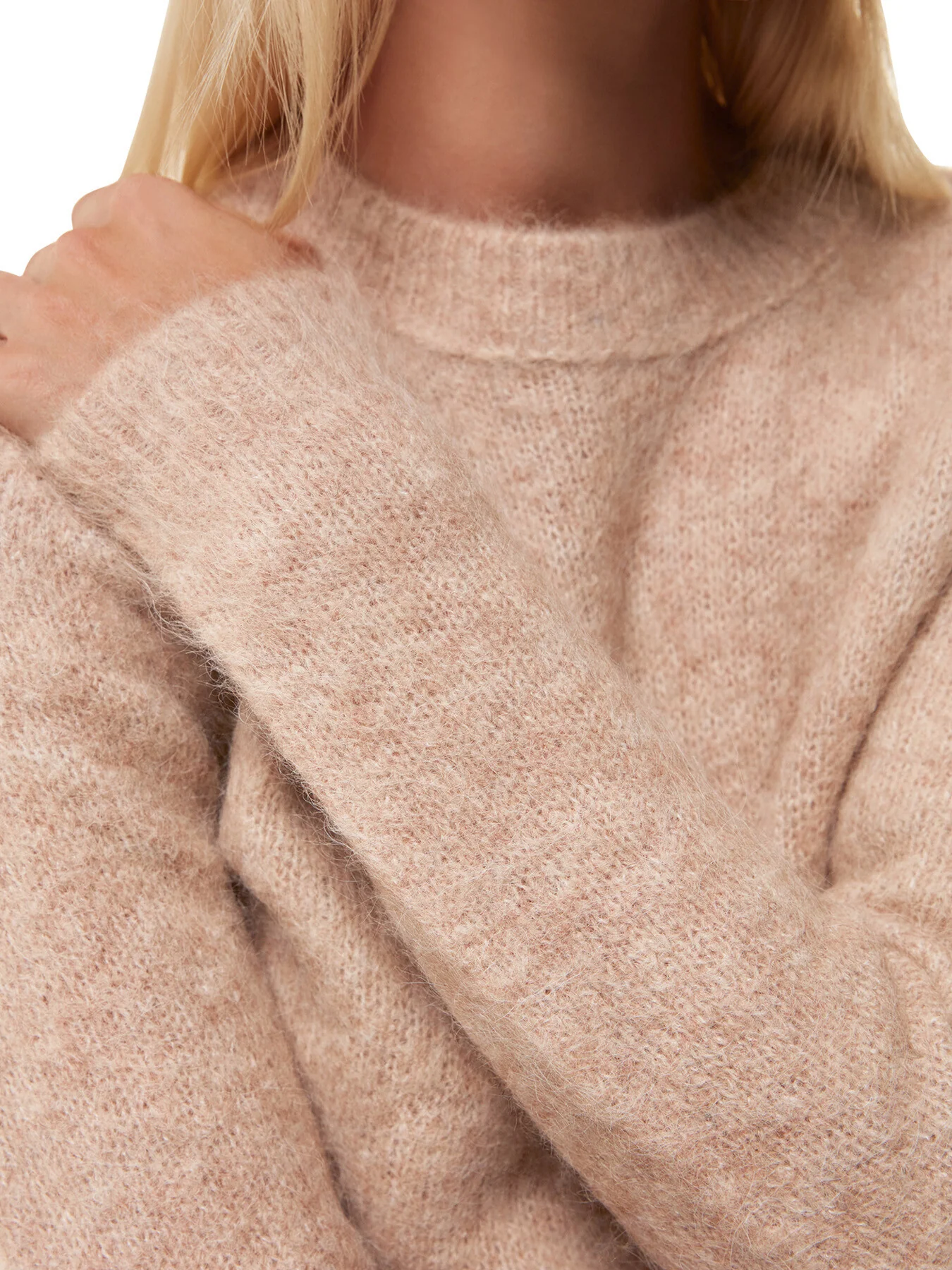 Dorrie Fluffy Textured Knit Neutral - Image 2