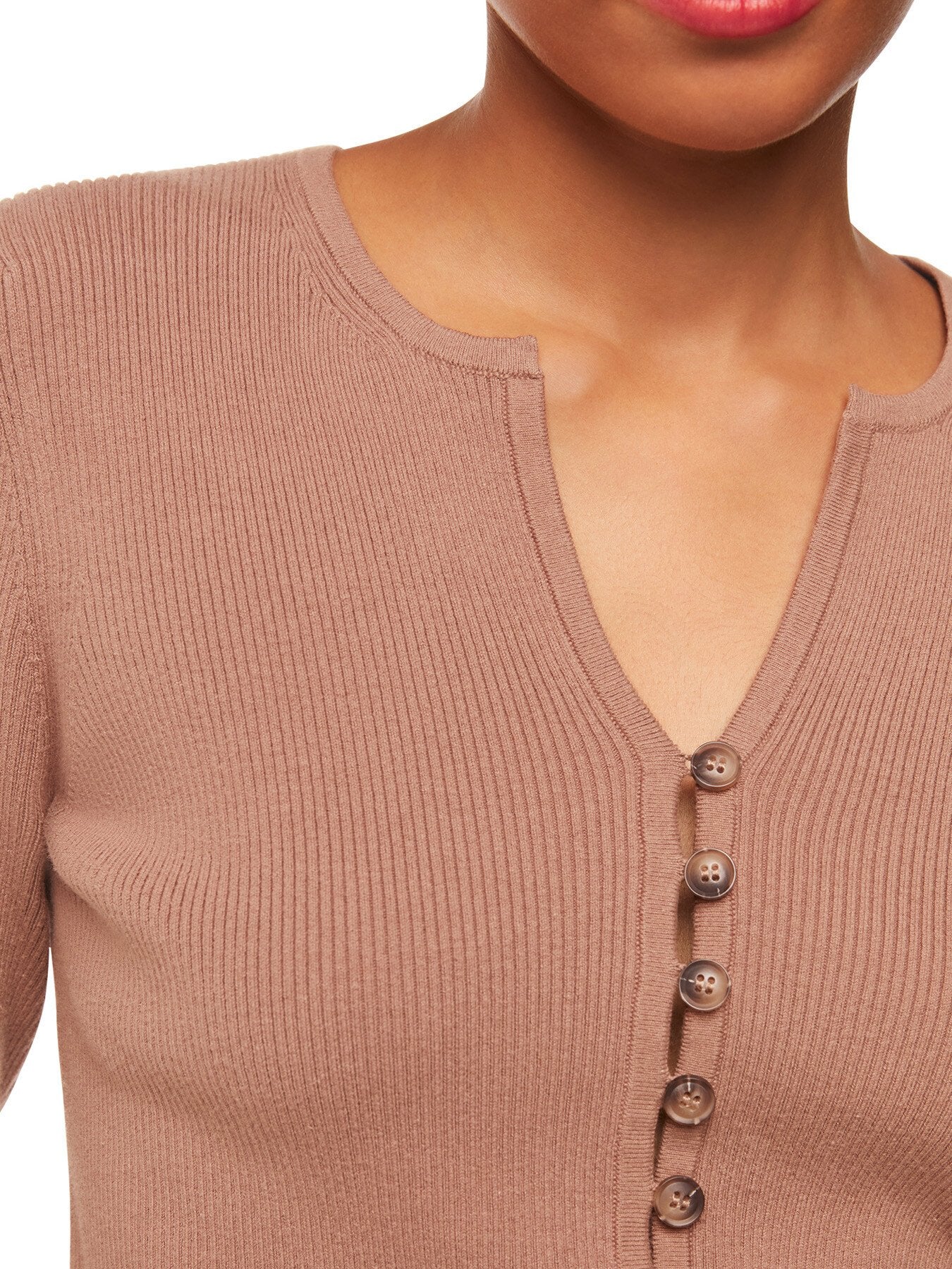 Ribbed Button Through Cardigan - Image 4