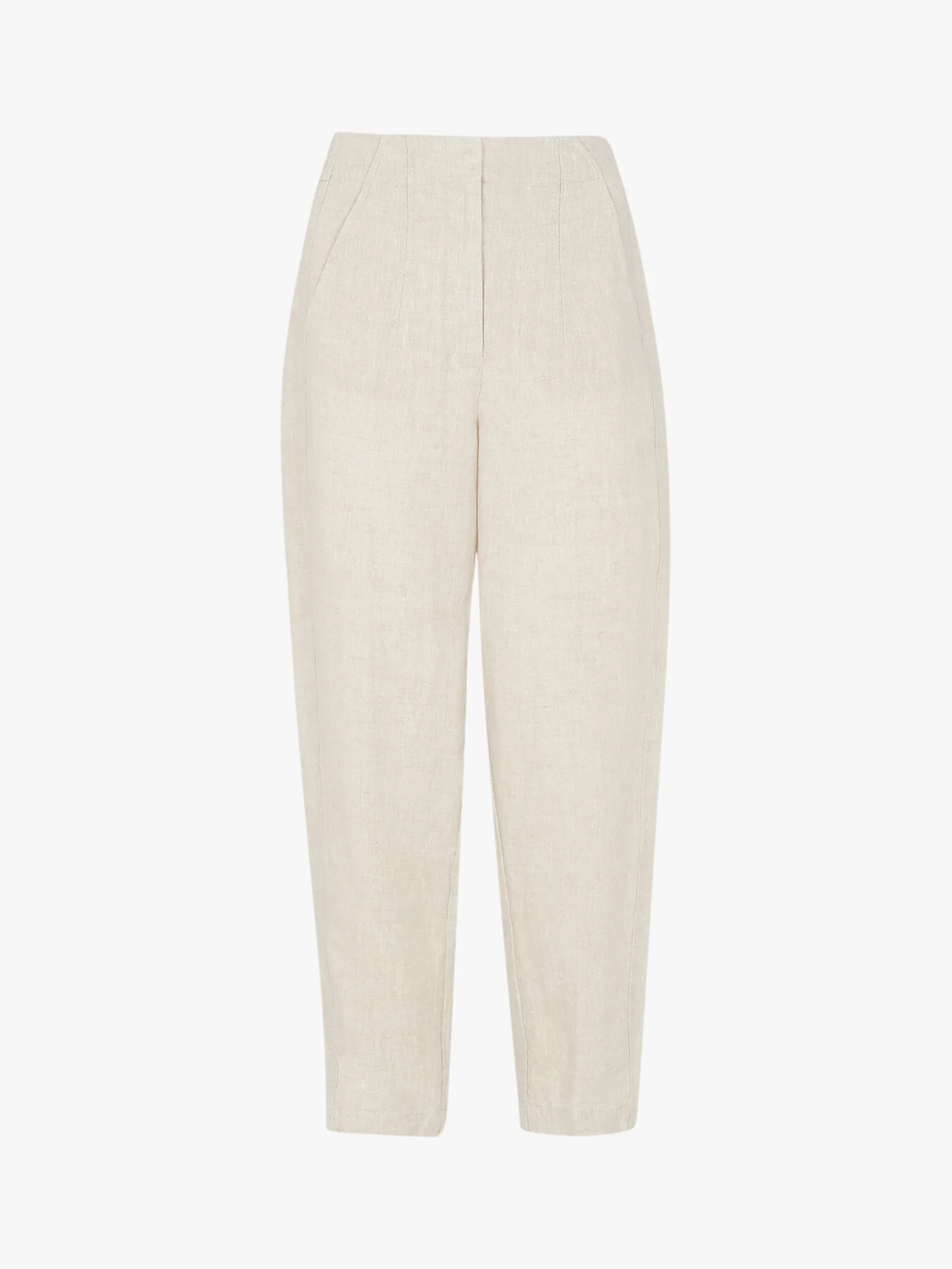 Linen Barrel Leg Trouser