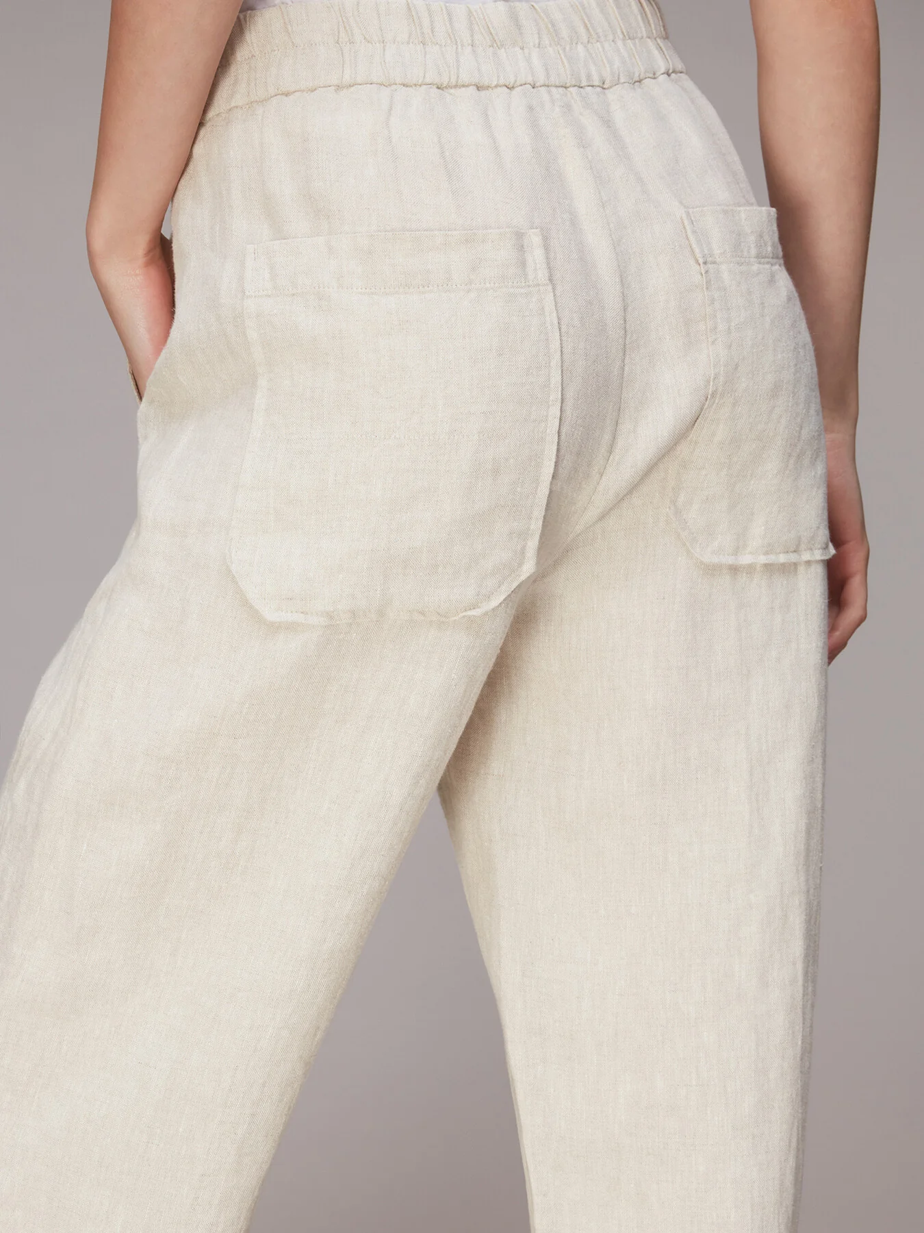Linen Barrel Leg Trouser - Image 4