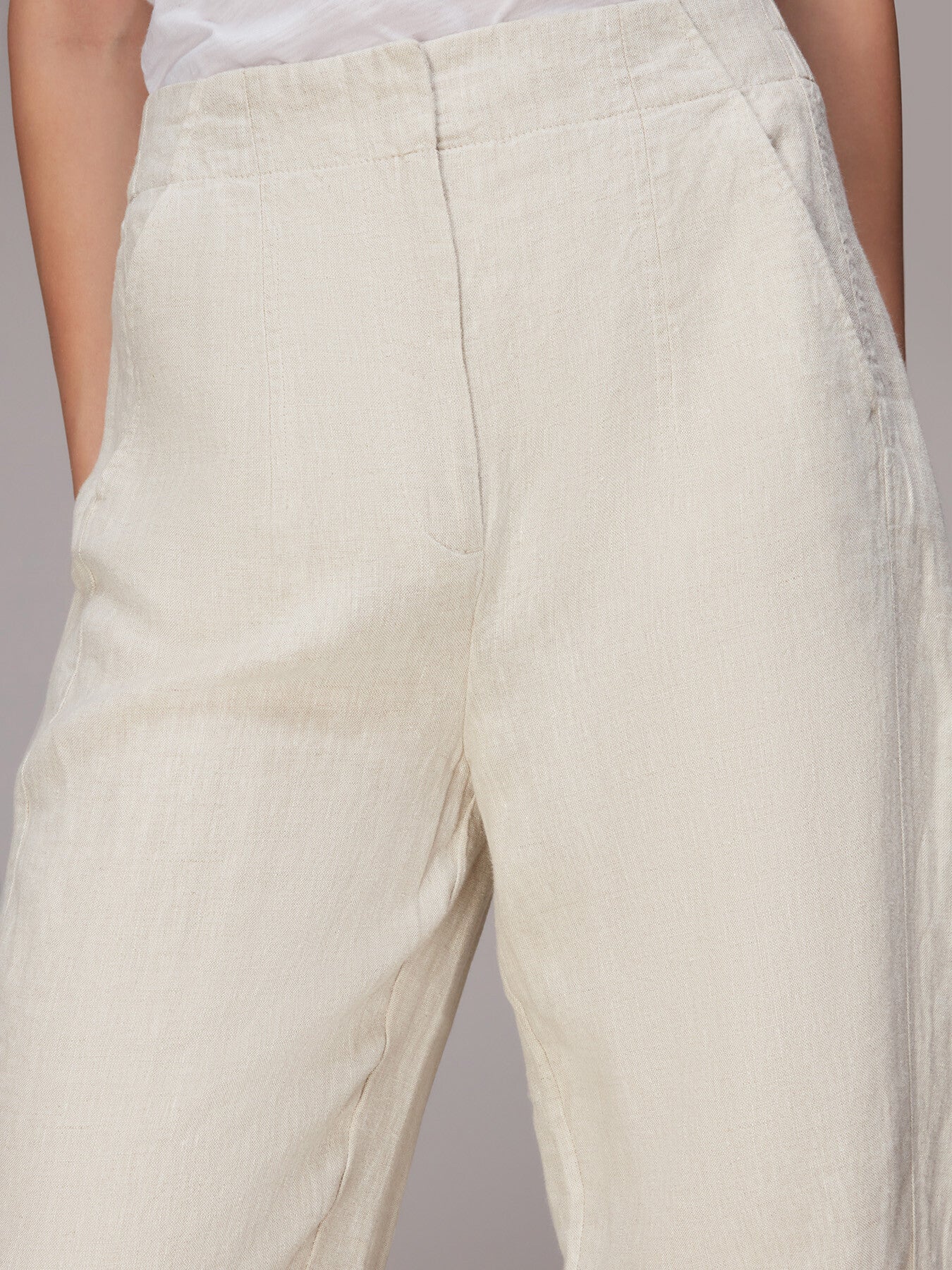 Linen Barrel Leg Trouser - Image 5