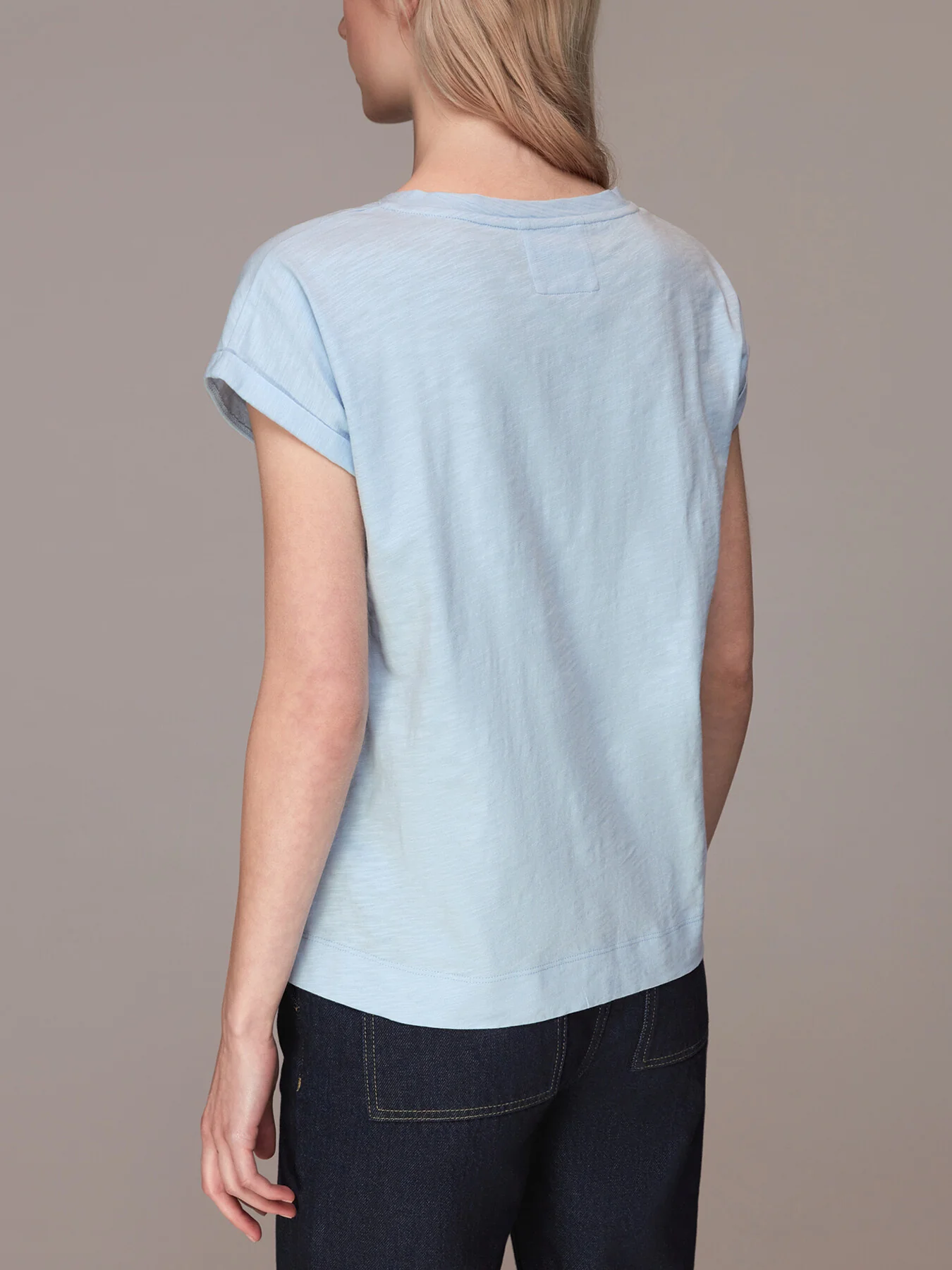 Willa V Neck Cap Sleeve Tee - Image 3