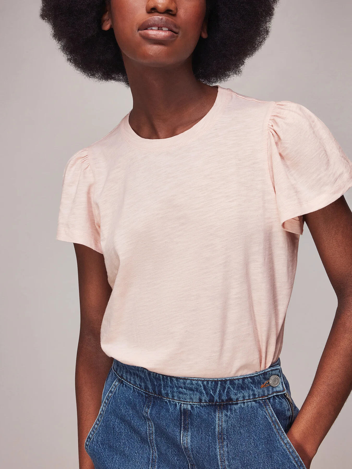 Cotton Frill Sleeve T-Shirt - Image 2