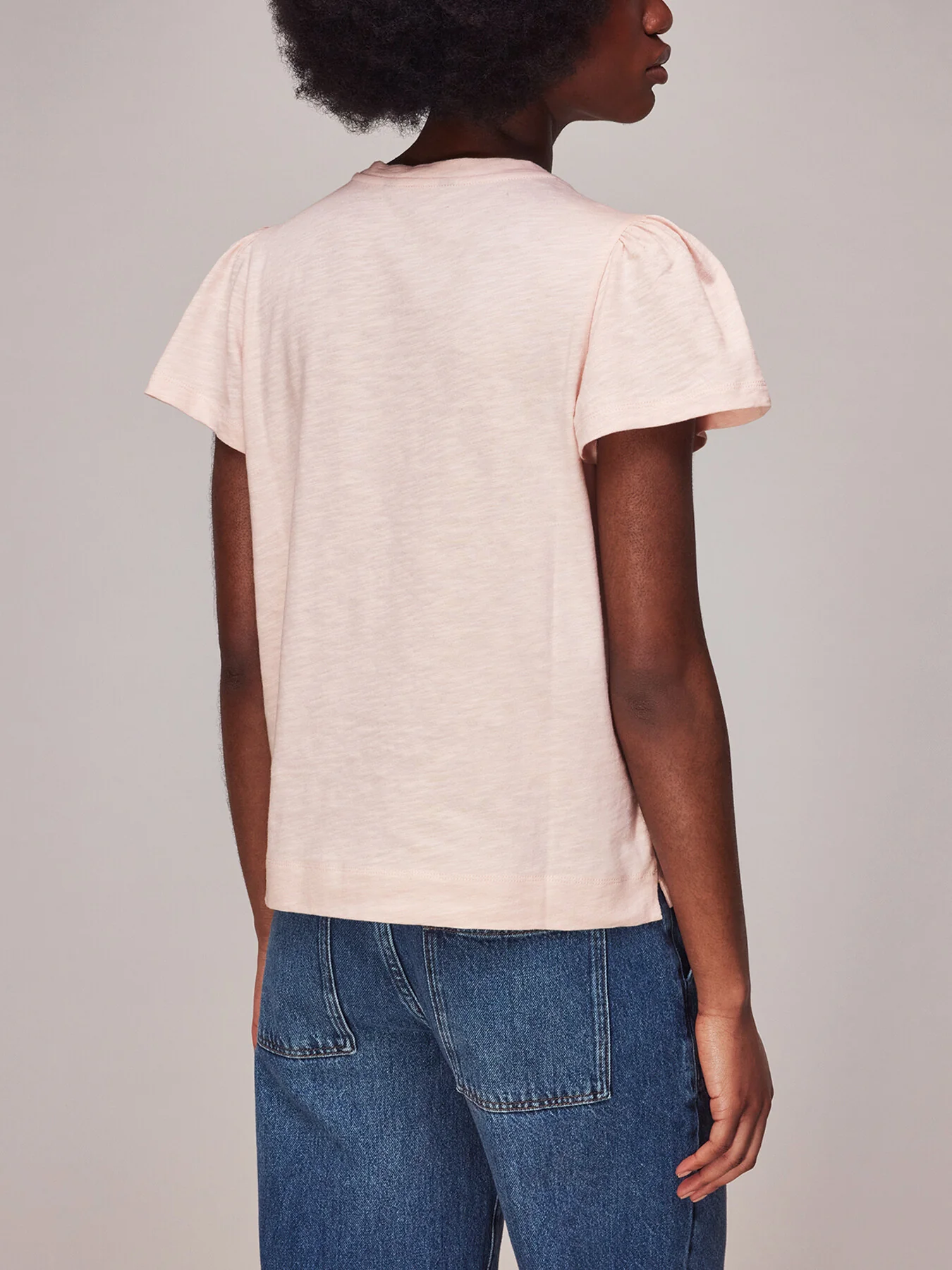 Cotton Frill Sleeve T-Shirt - Image 3