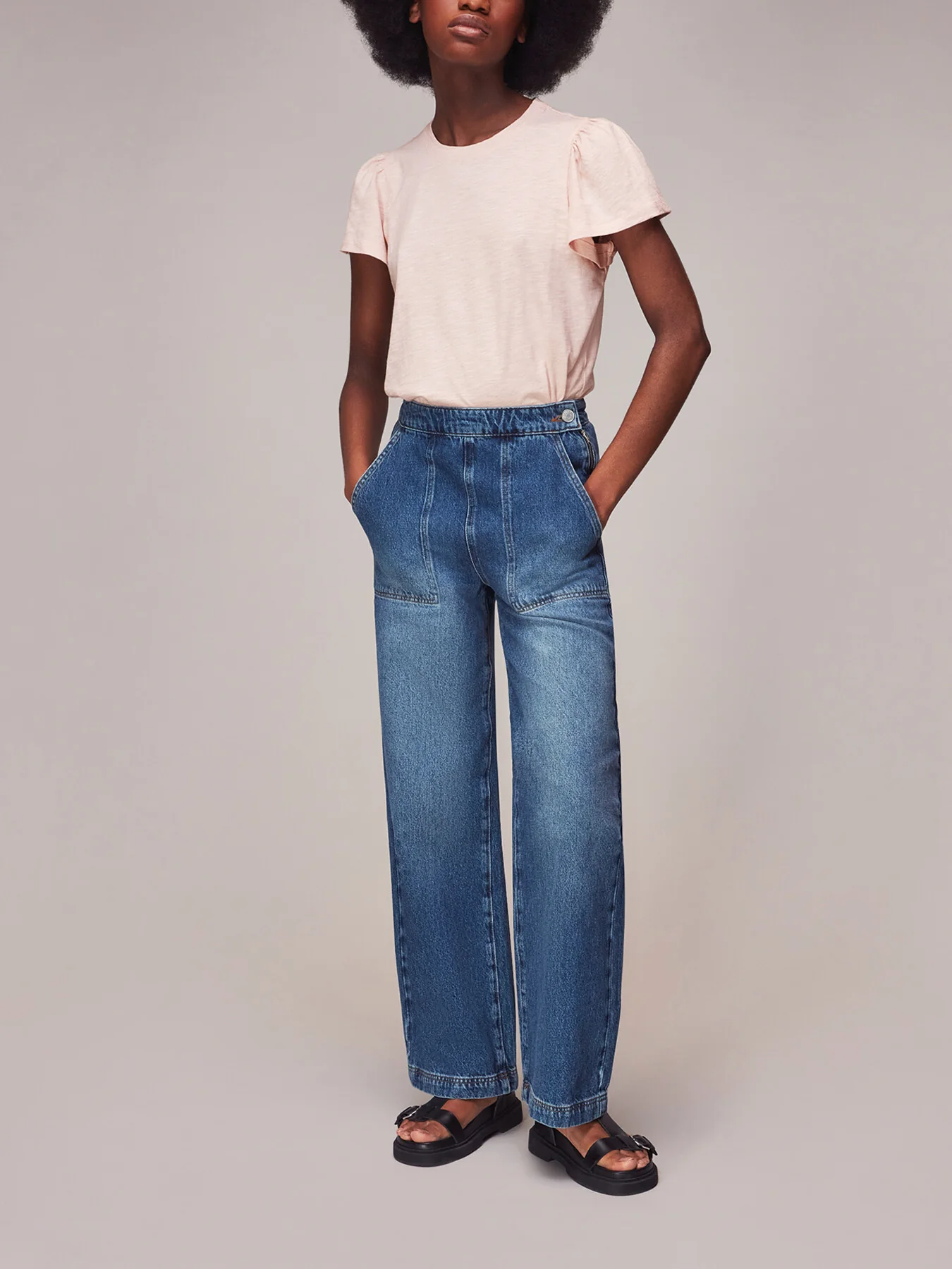 Cotton Frill Sleeve T-Shirt - Image 5