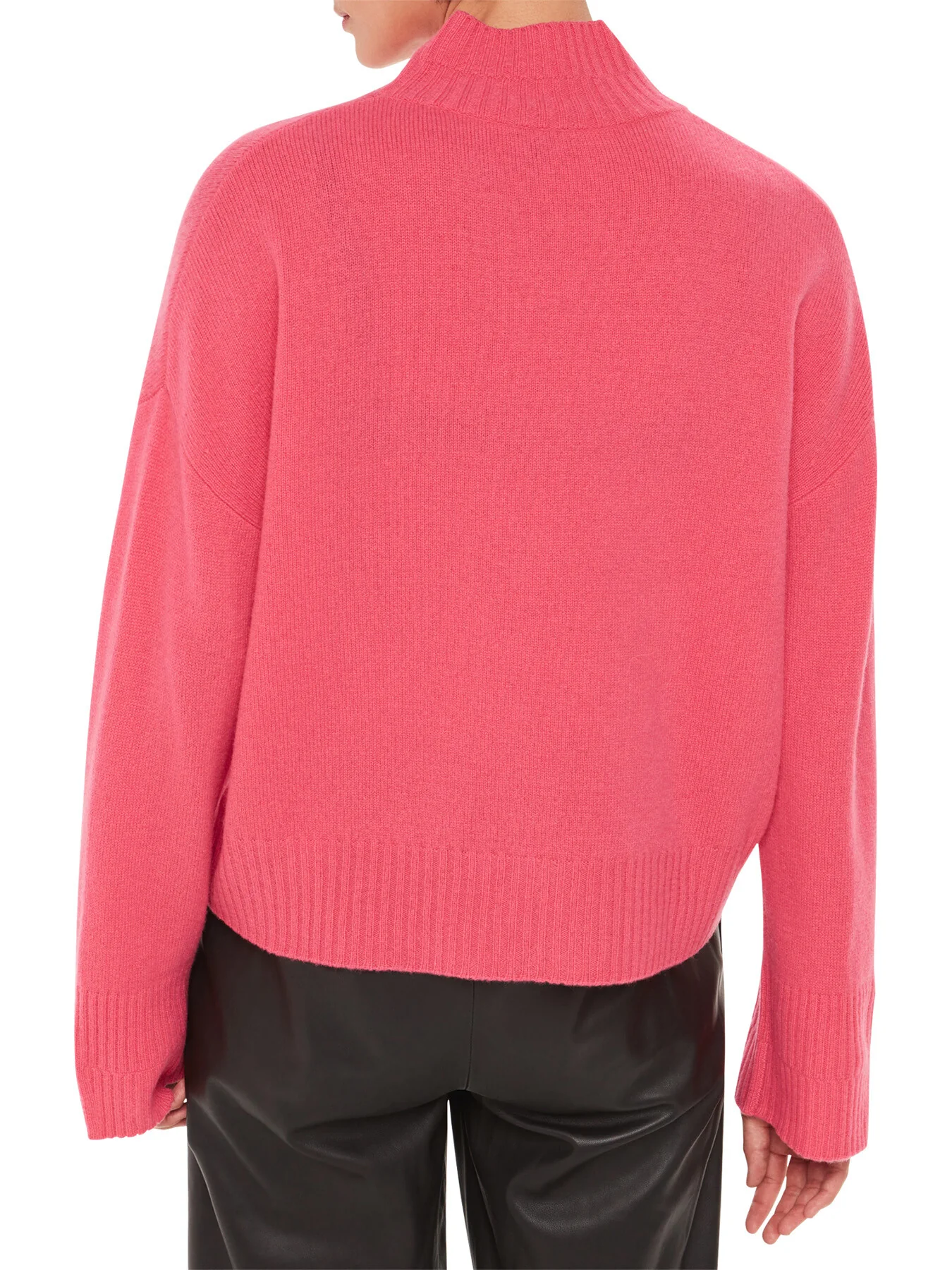 Wool Double Trim Funnel Neck - Image 3