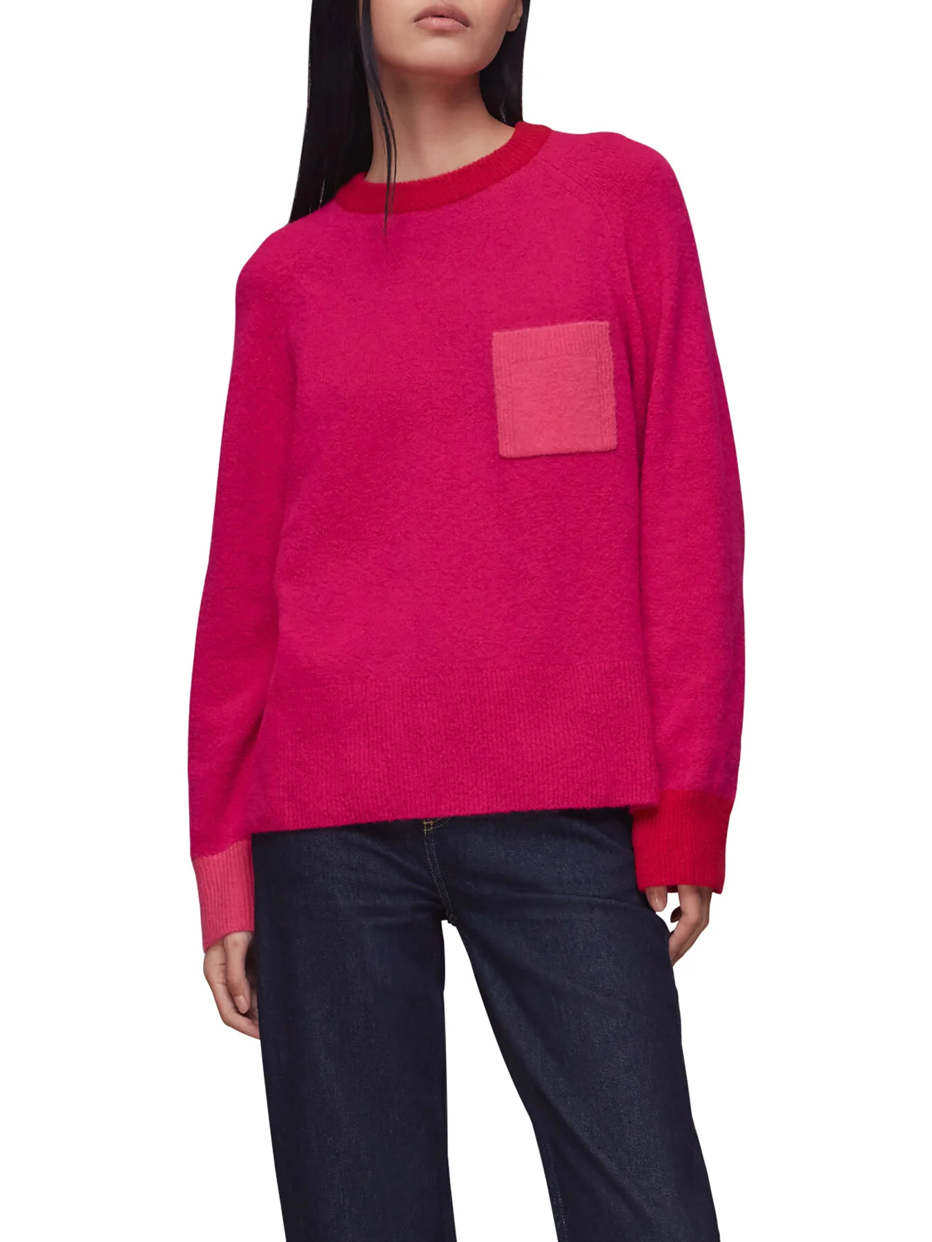 Colour Block Pocket Sweater - Image 2