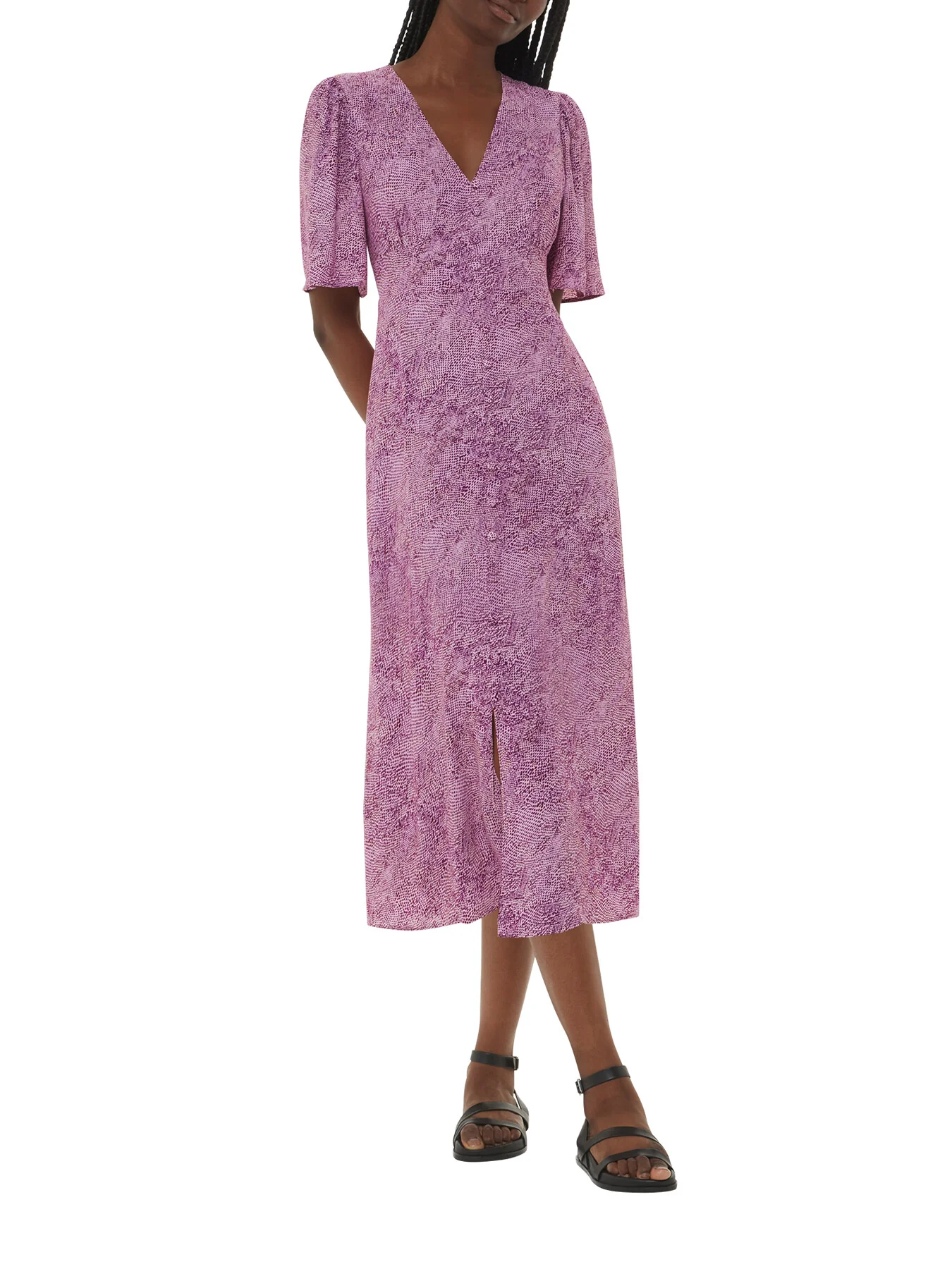 Diagonal Snake Midi Dress - Image 2