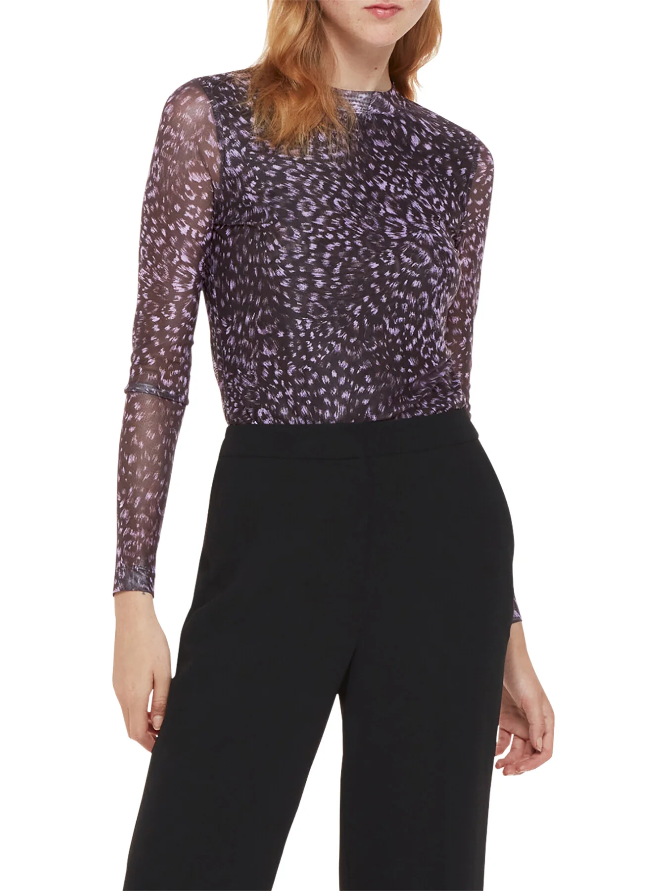 Feather Leopard Mesh Top - Image 2