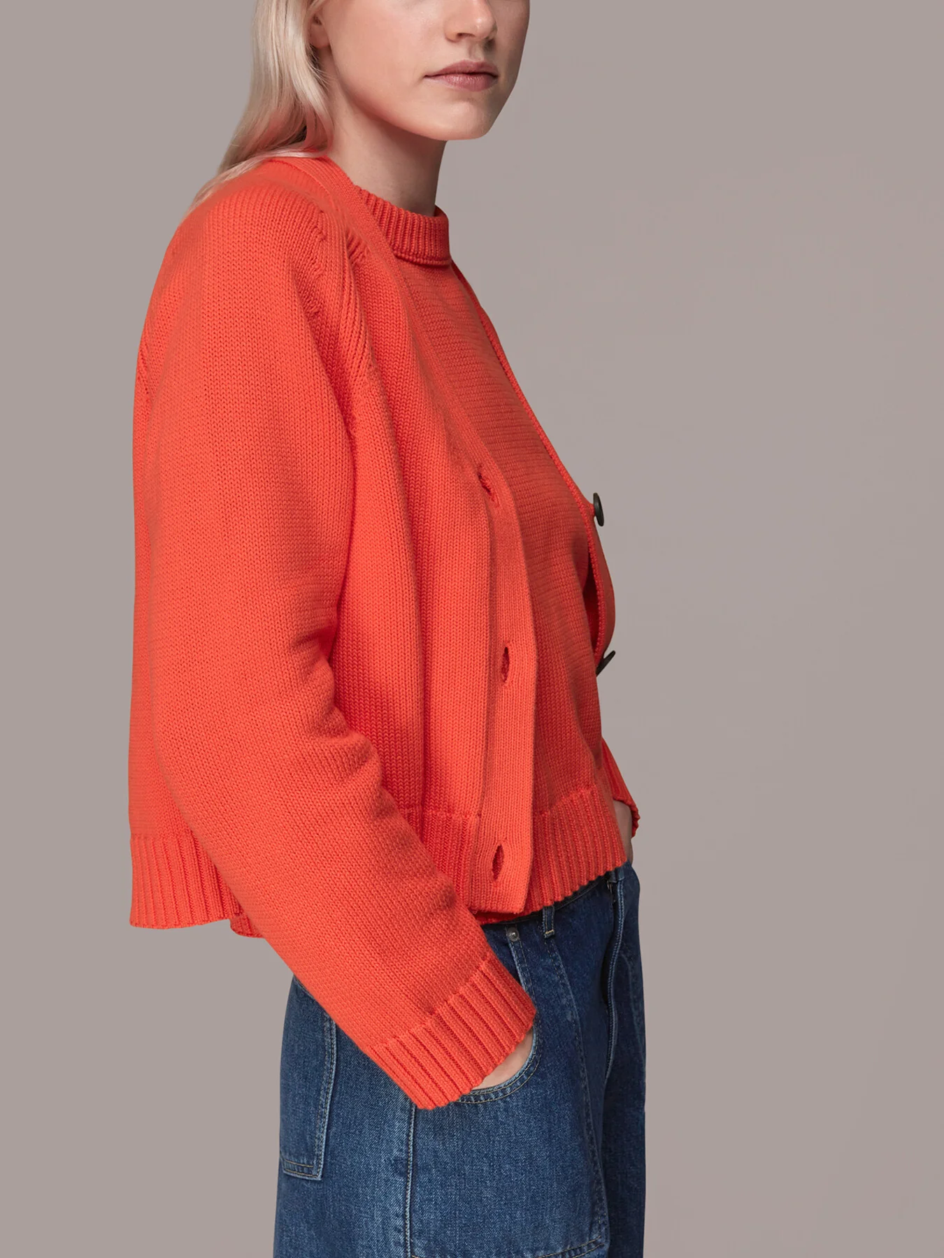 Karine Rib Detail Cardigan - Image 6