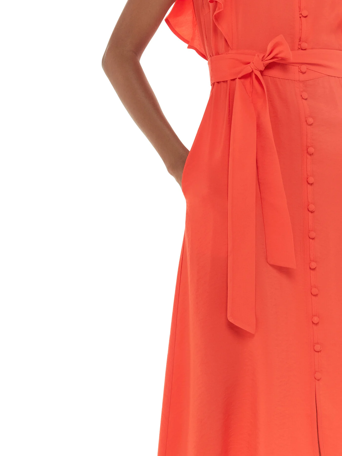 Sophie Frill Sleeve Midi Dress - Image 4