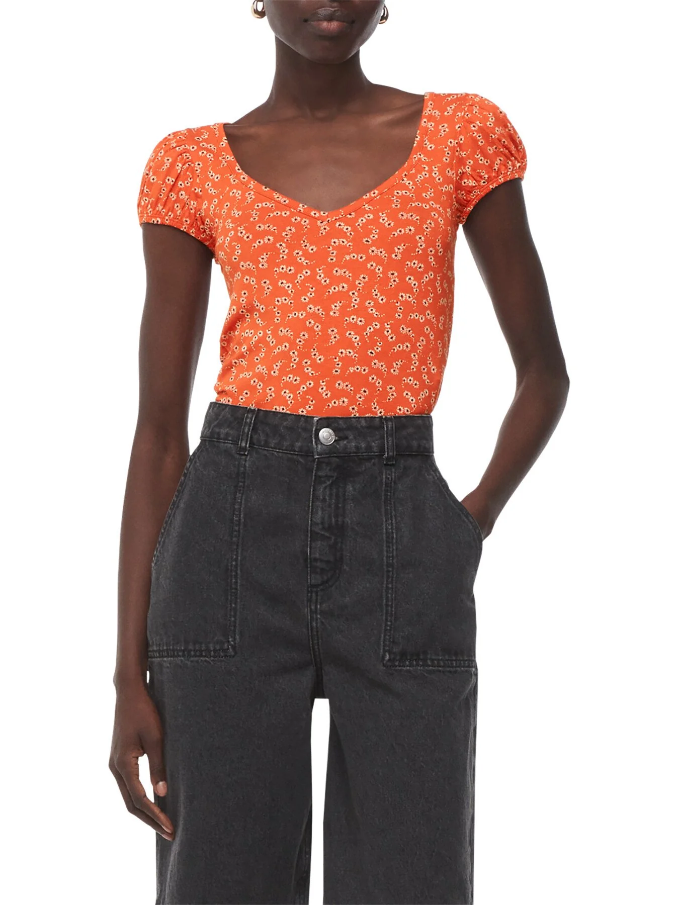 Micro Floral Sweetheart Top - Image 2