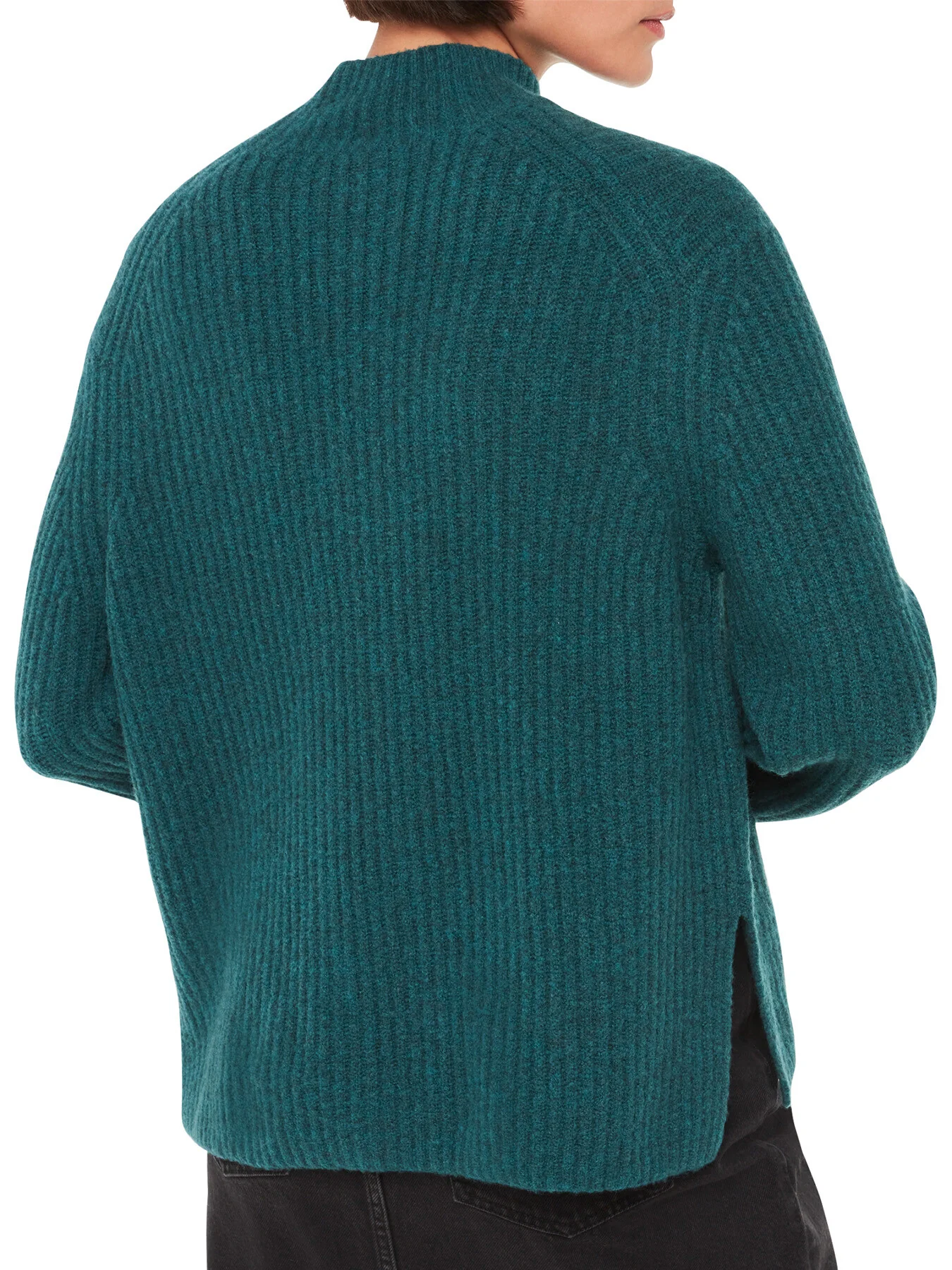 Wool Mix Rib Funnel Neck - Image 3