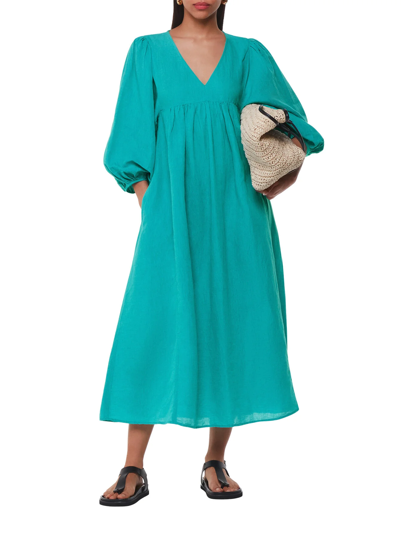 Gloria Linen Blend Dress - Image 2