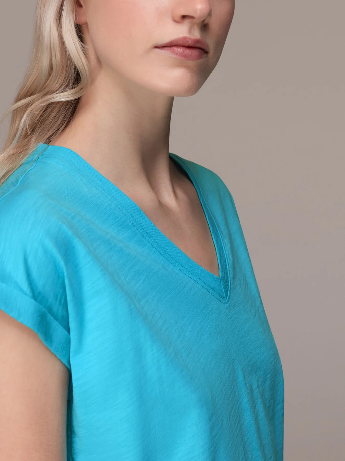 Willa V Neck Cap Sleeve Tee - Image 6