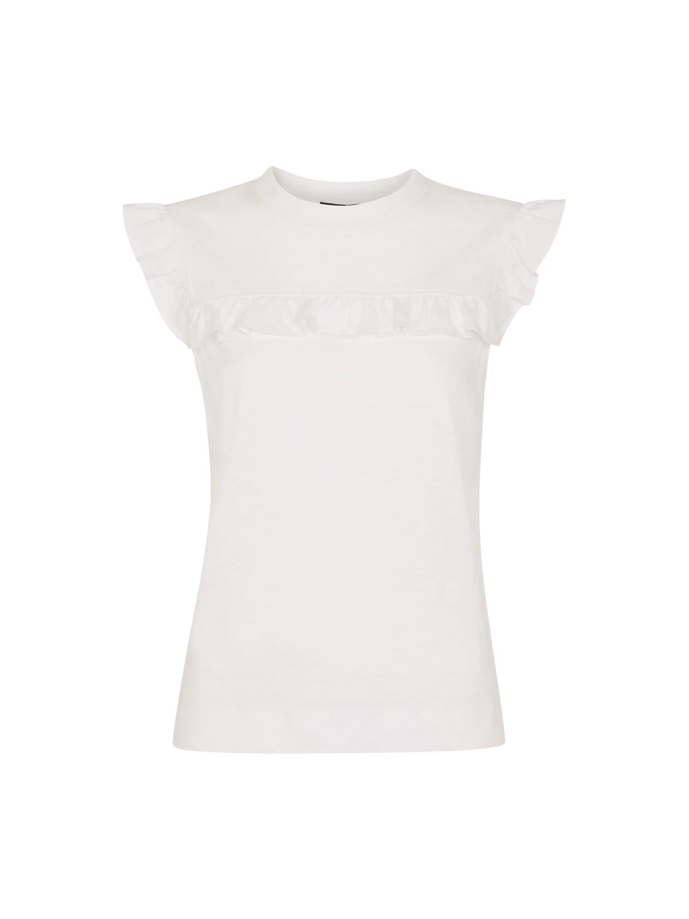 Cotton Yoke Frill Tank