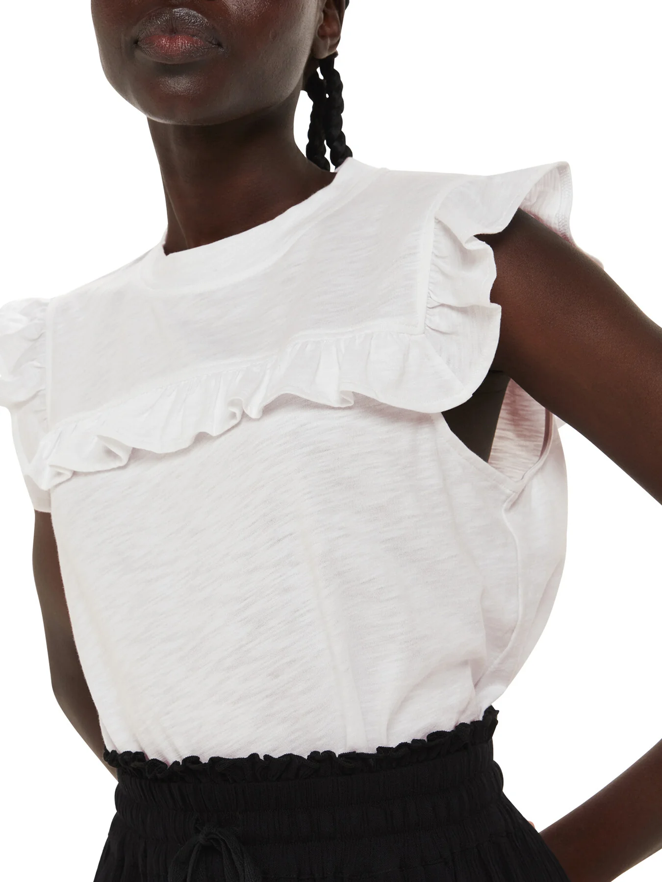 Cotton Yoke Frill Tank - Image 4