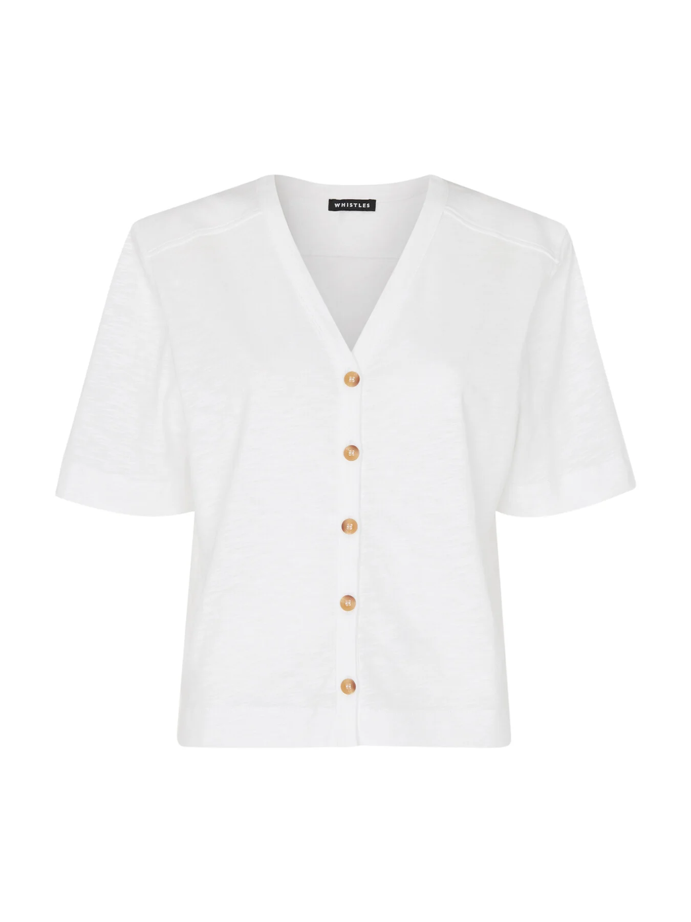 Ella V Neck Button Through Tee
