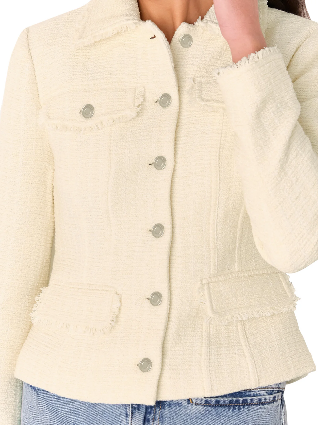 Ivory Lucie Boucle Jacket - Image 4