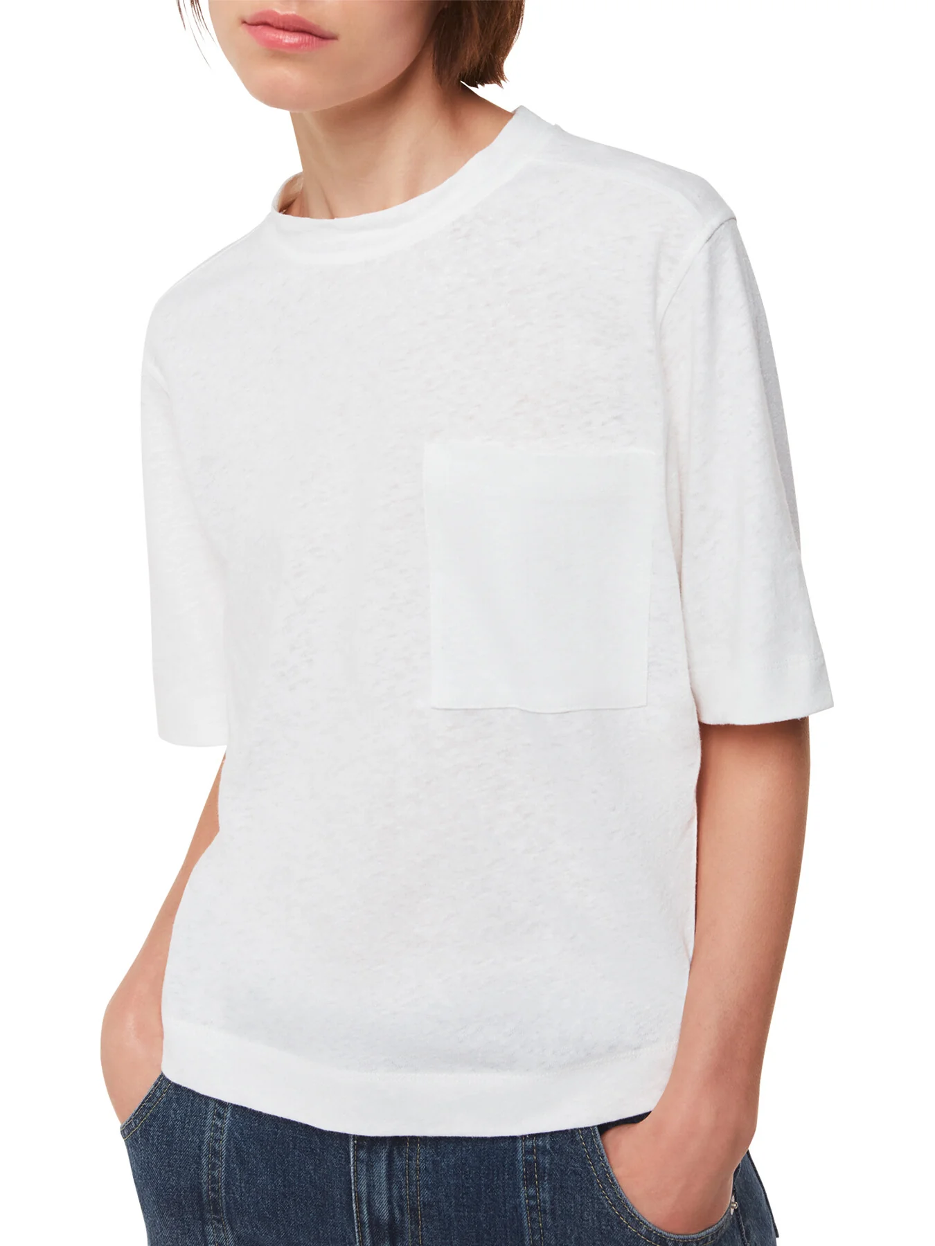 Linen Pocket Blend Tee - Image 4