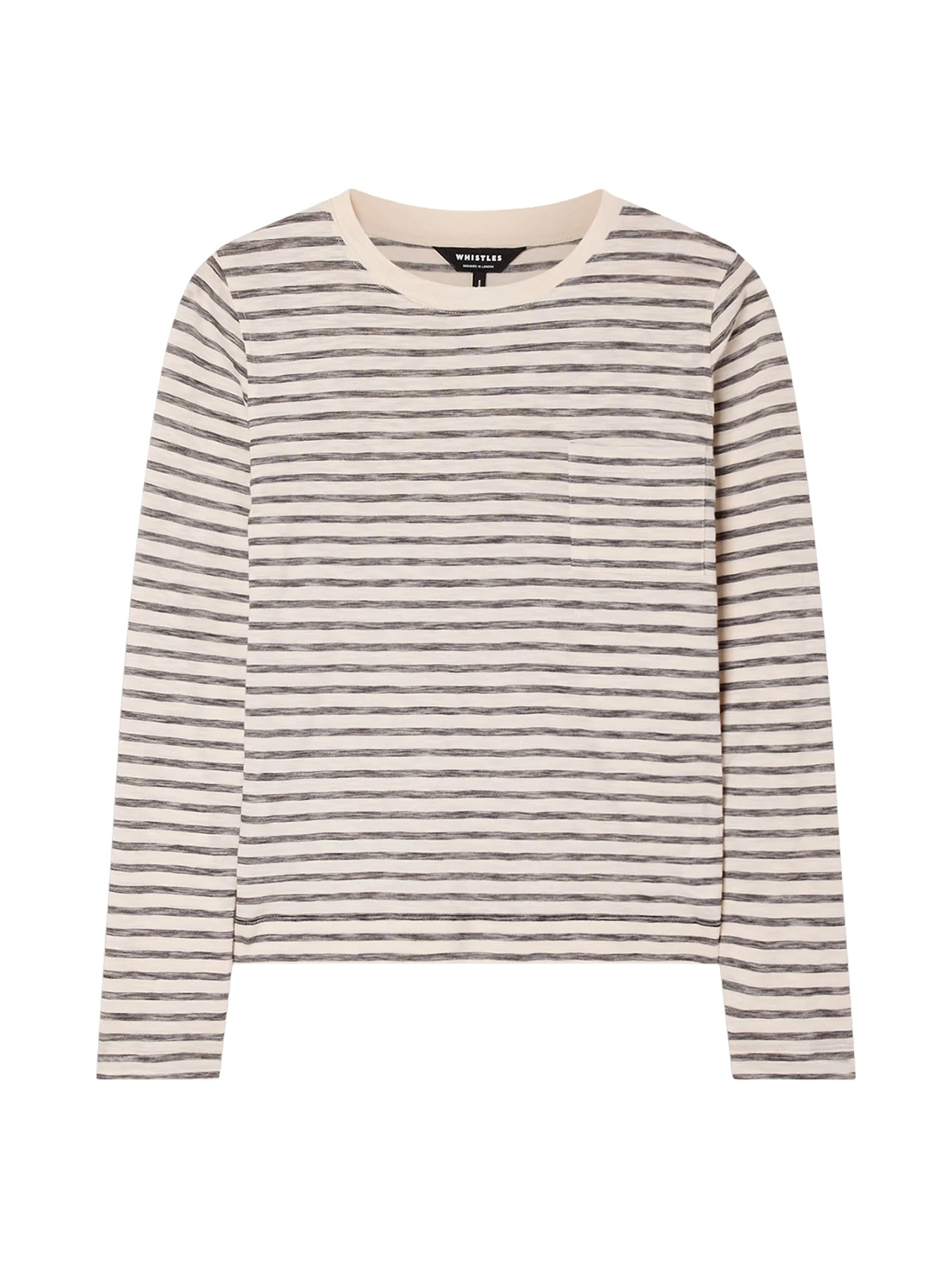 Stripe Cotton Jersey Top White