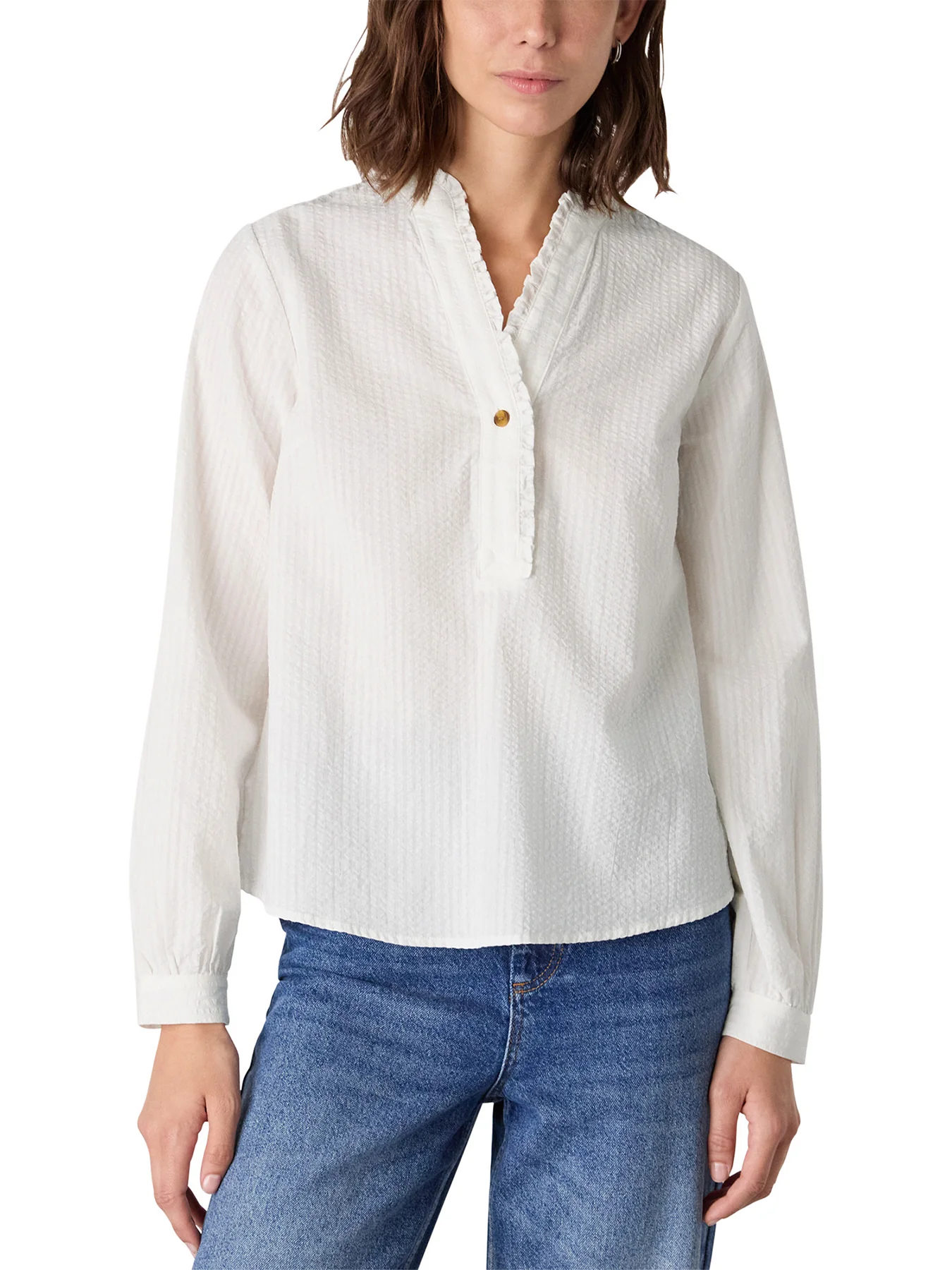 Textured Frill Shirt - Image 2