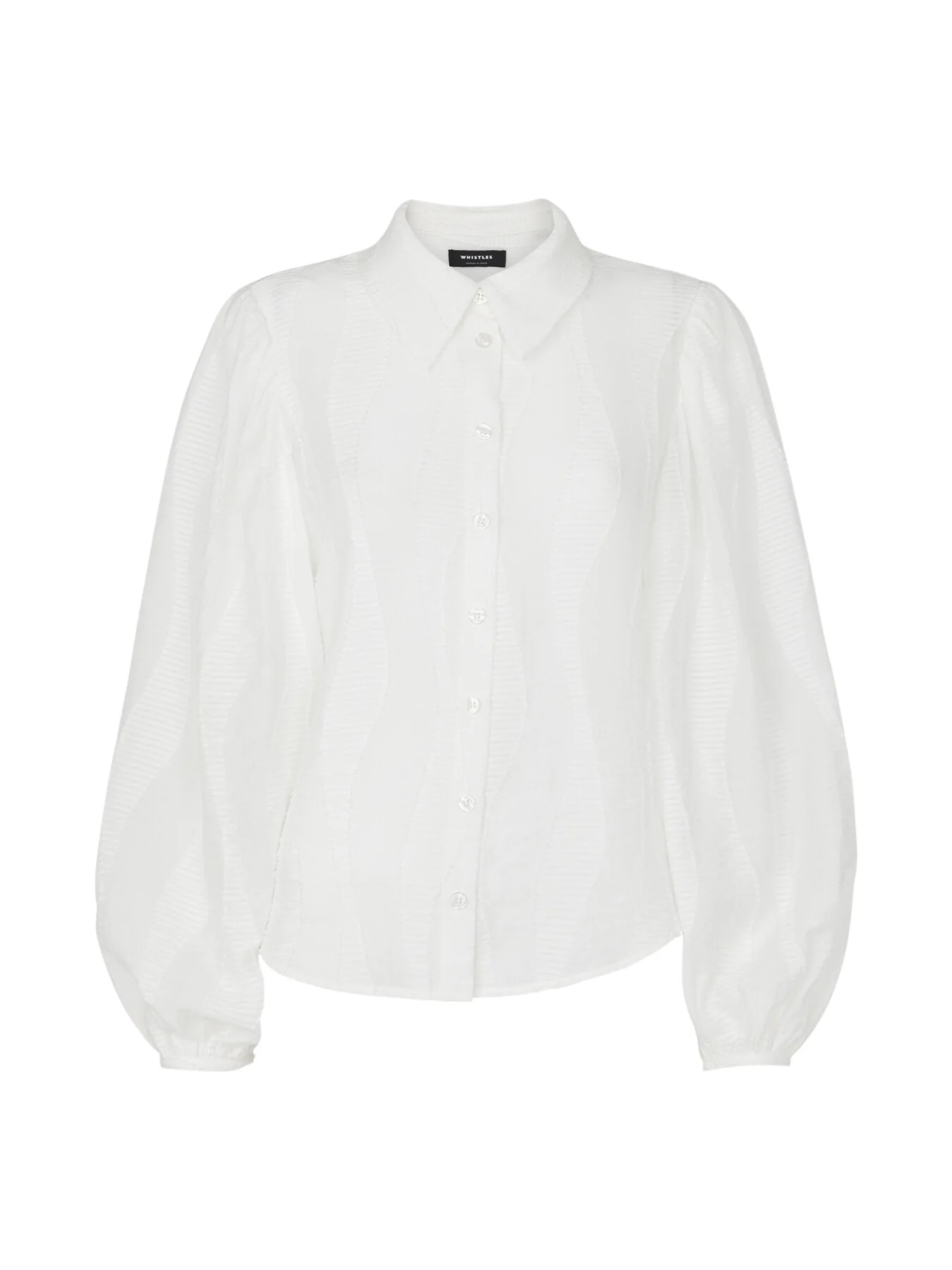 White Hannah Textured Shirt