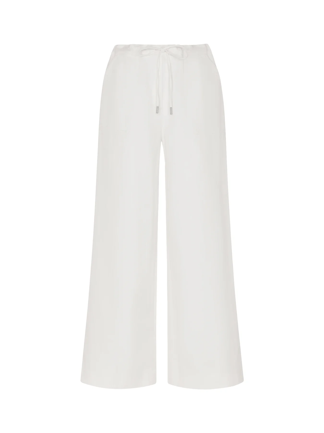 White Leona Linen Blend Trouser