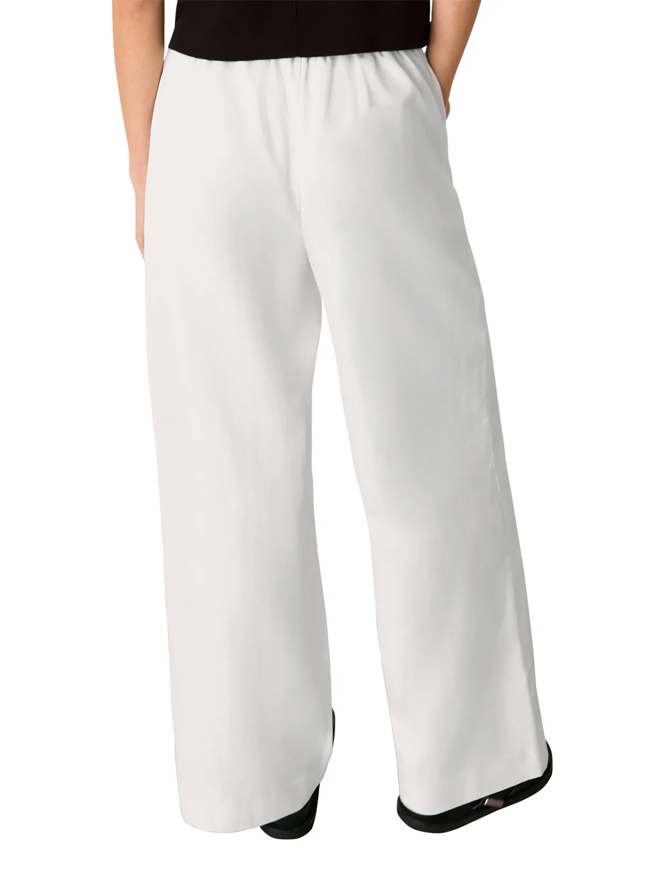 White Leona Linen Blend Trouser - Image 3
