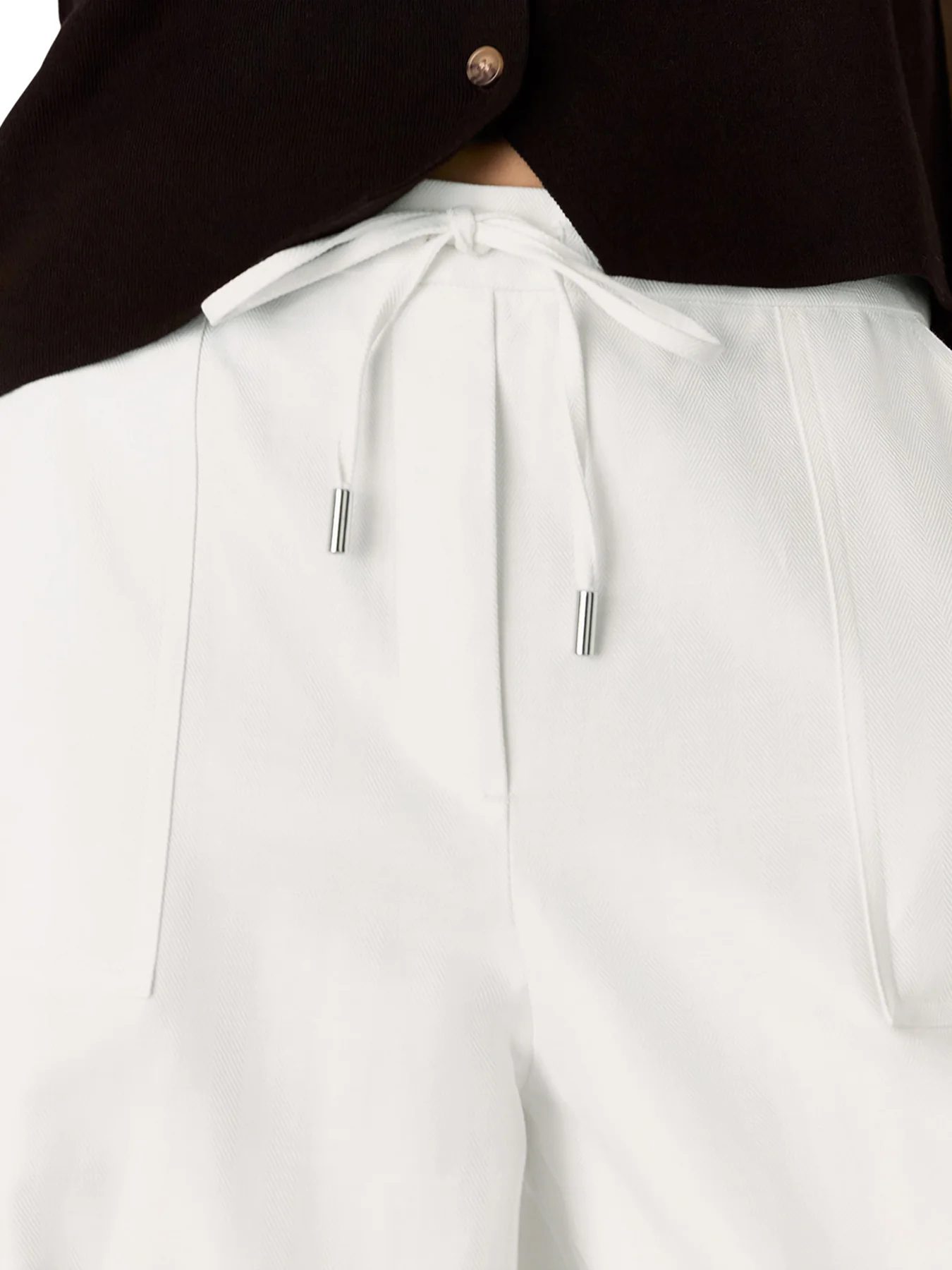 White Leona Linen Blend Trouser - Image 4