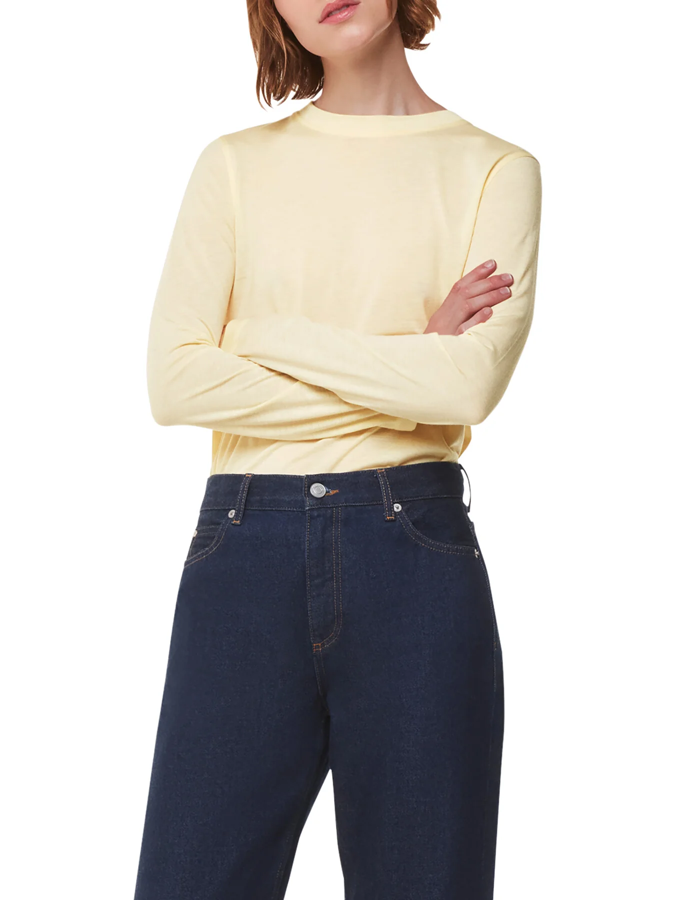 Wool Blend Crew Neck Top - Image 2