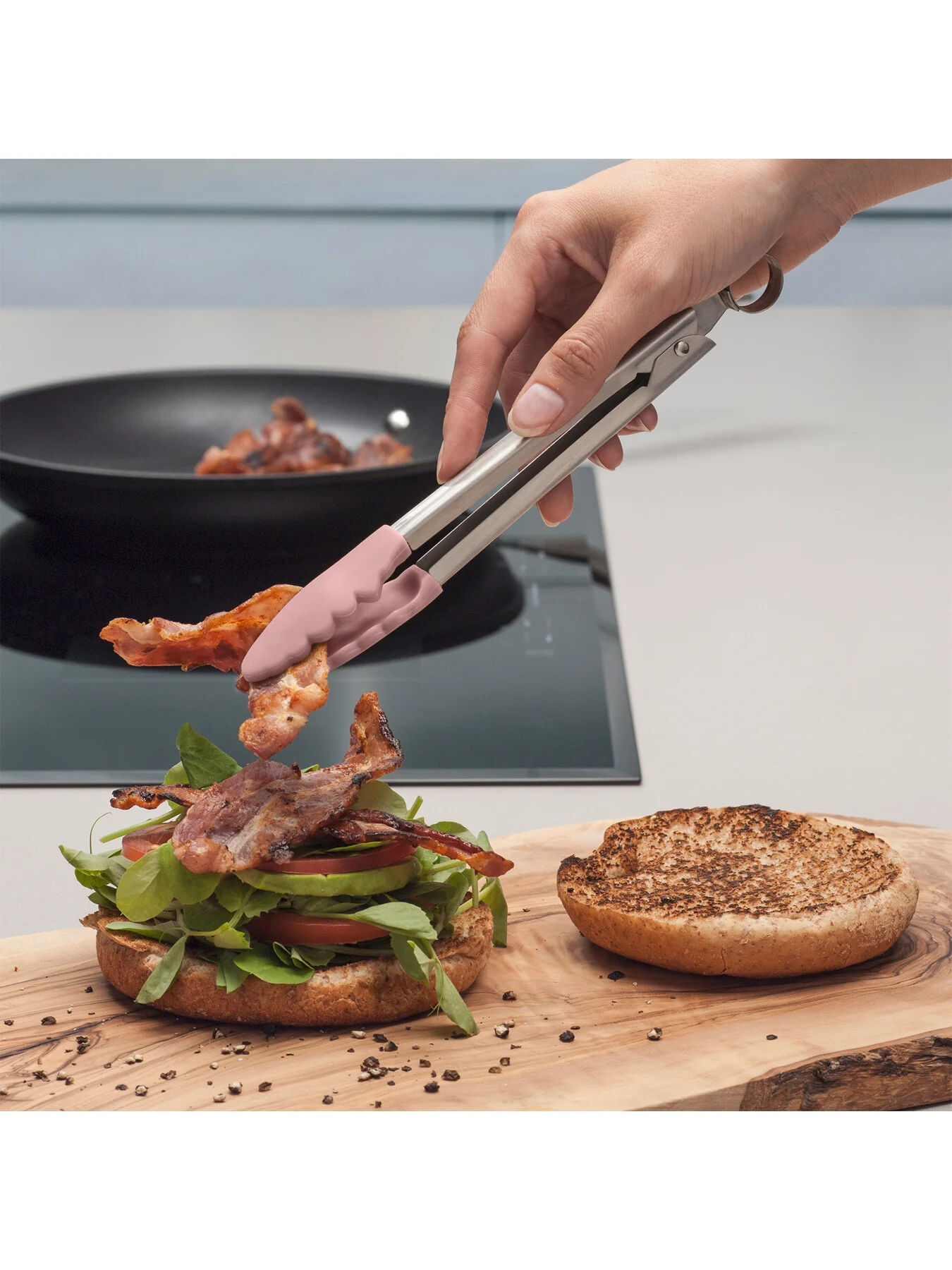 Silicone Mini Tongs with Stainless Steel Handle - Image 3