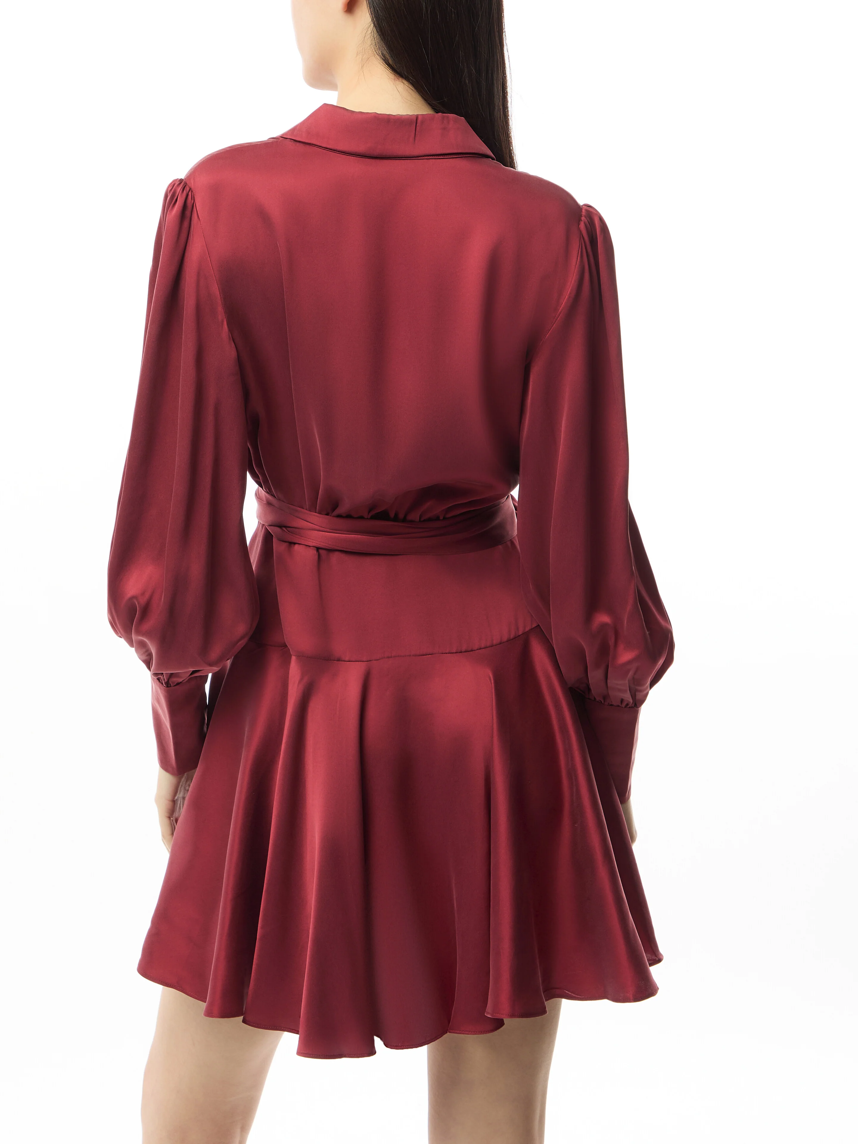 Silk Wrap Mini Dress - Image 5
